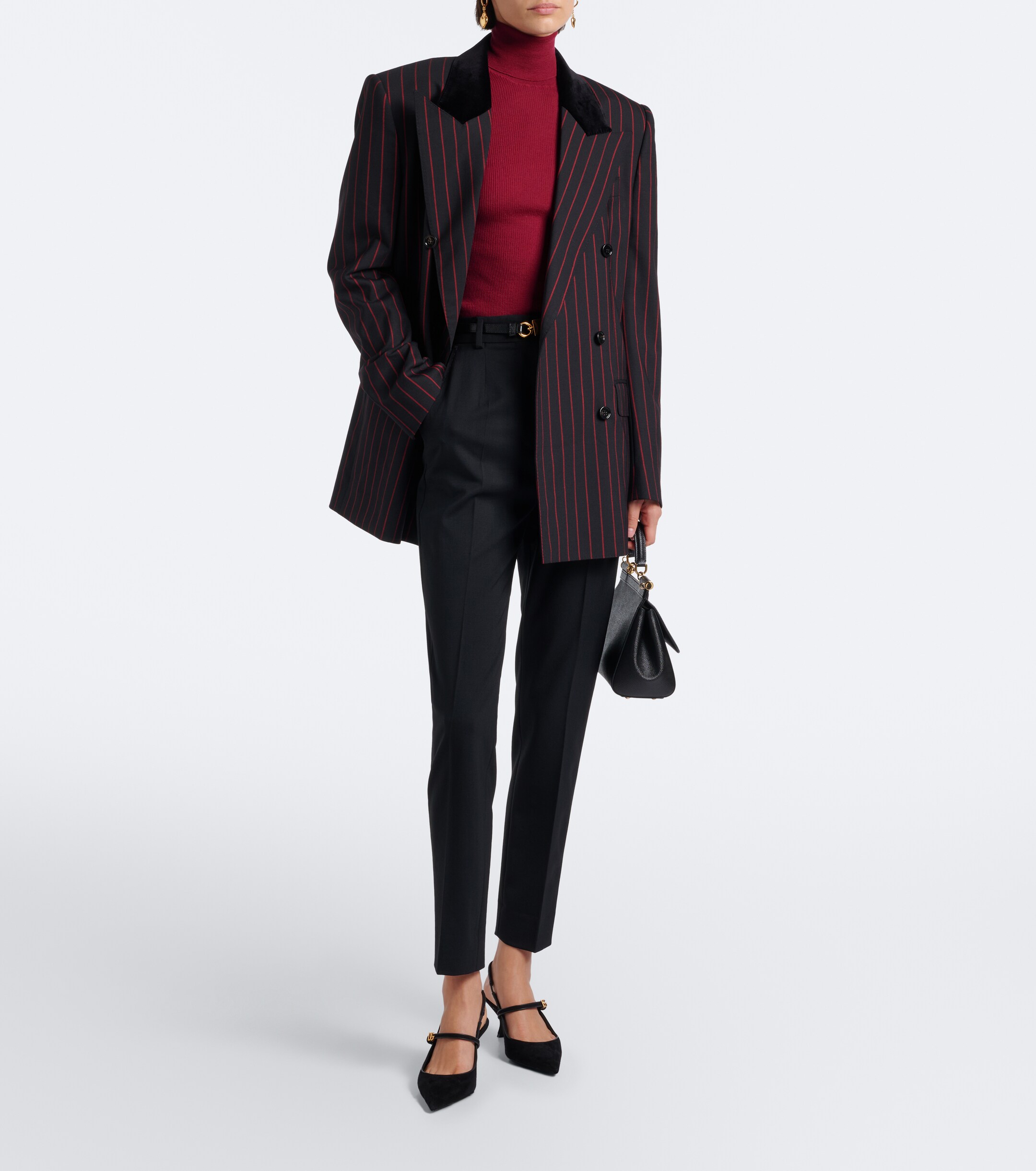 Dolce&Gabbana Dolce & Gabbana Chalk stripe wool and cotton-blend blazer