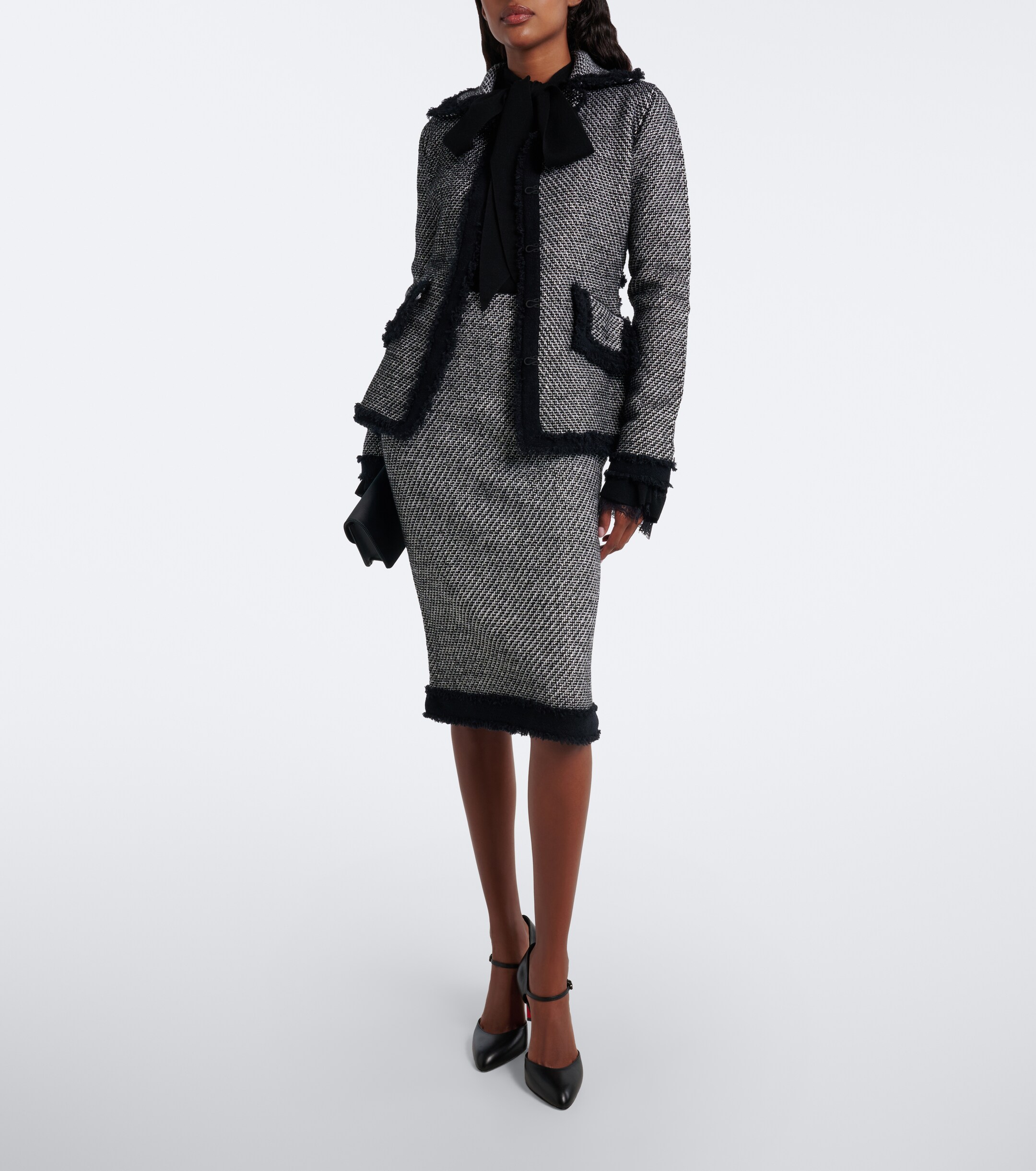 Nina Ricci Nina Ricci Wool-blend tweed pencil skirt