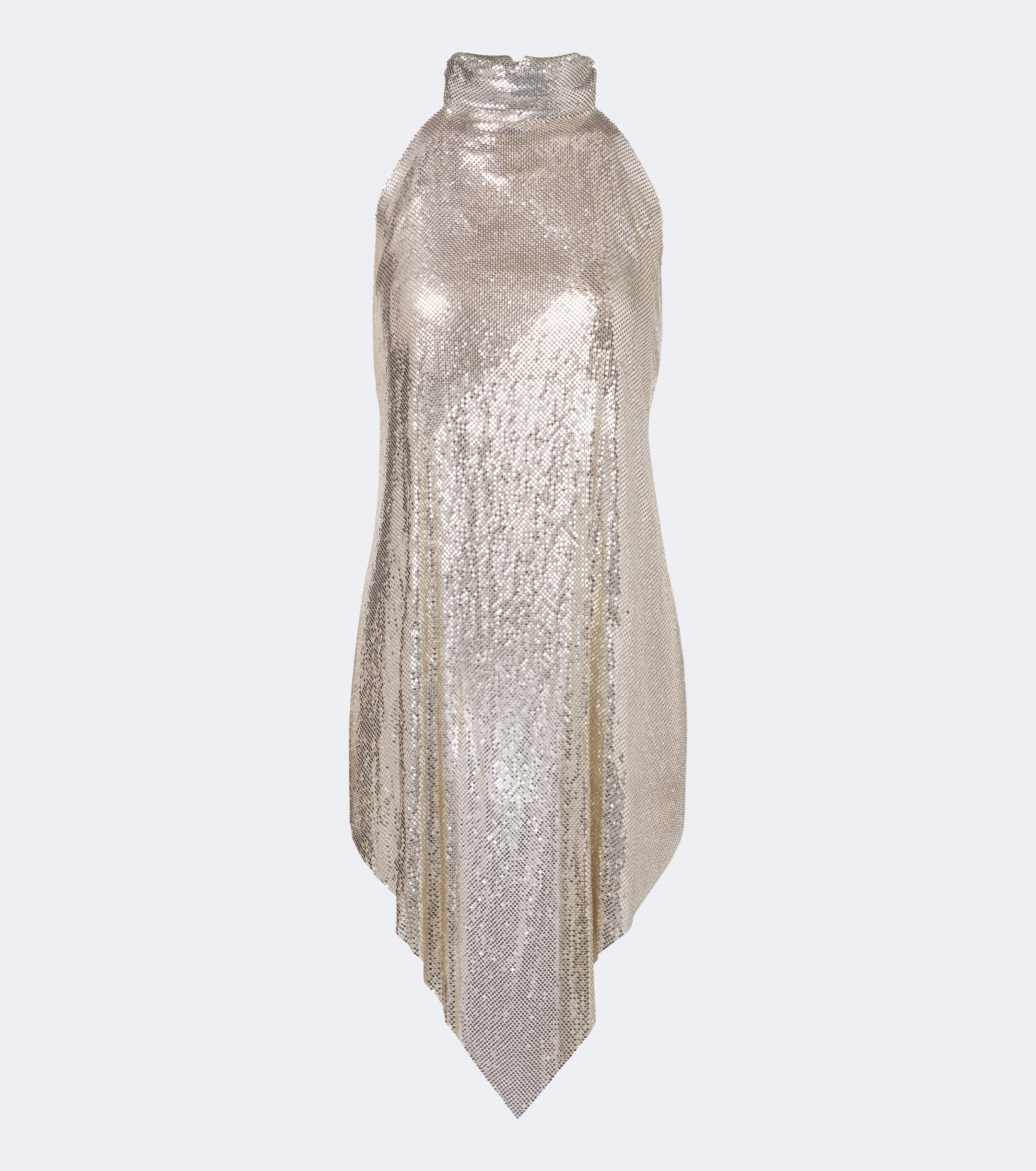 Stella McCartney Stella McCartney Asymmetric open-back chainmail top