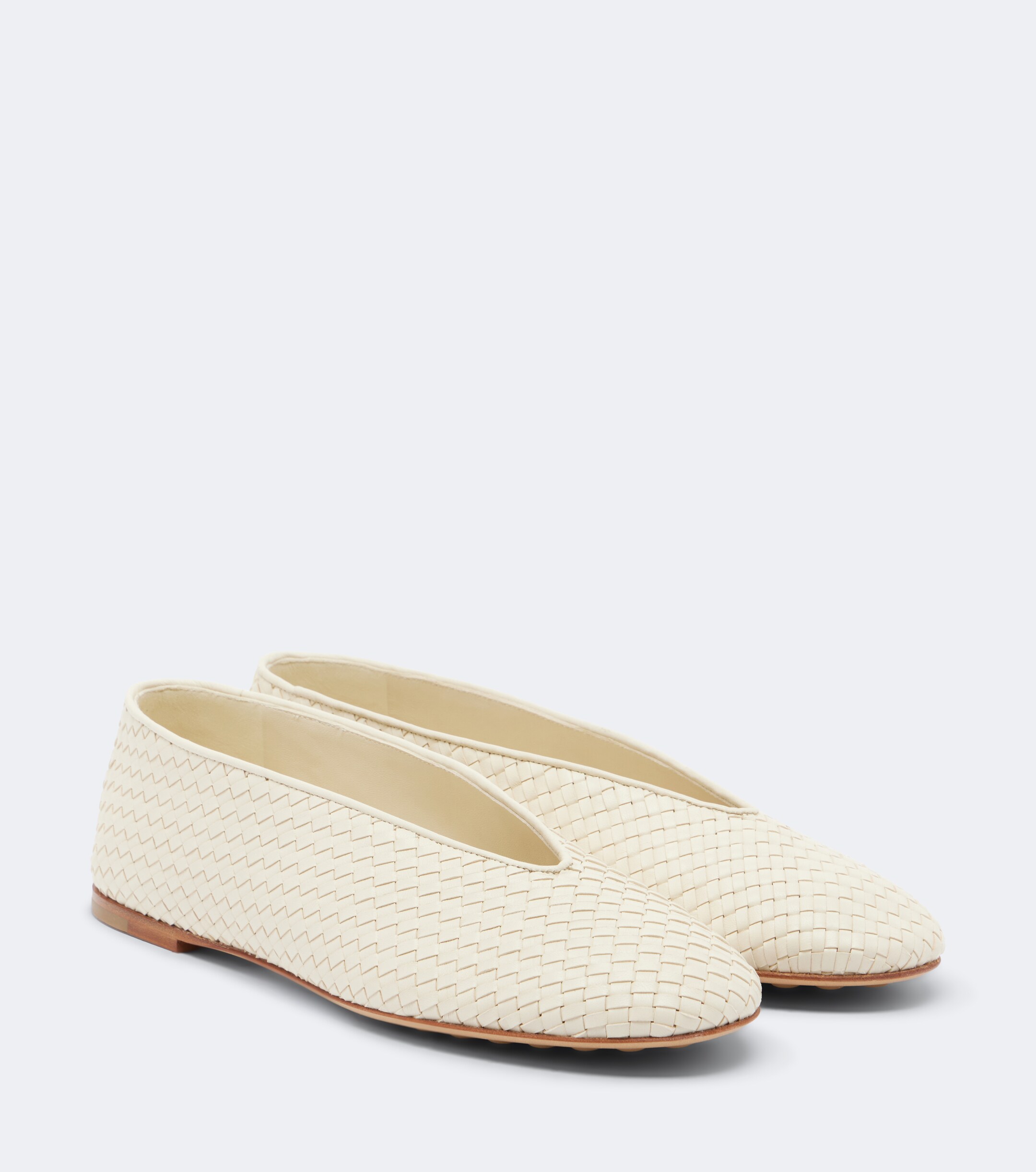 Bottega Veneta Bottega Veneta Rosa Intrecciato leather ballet flats