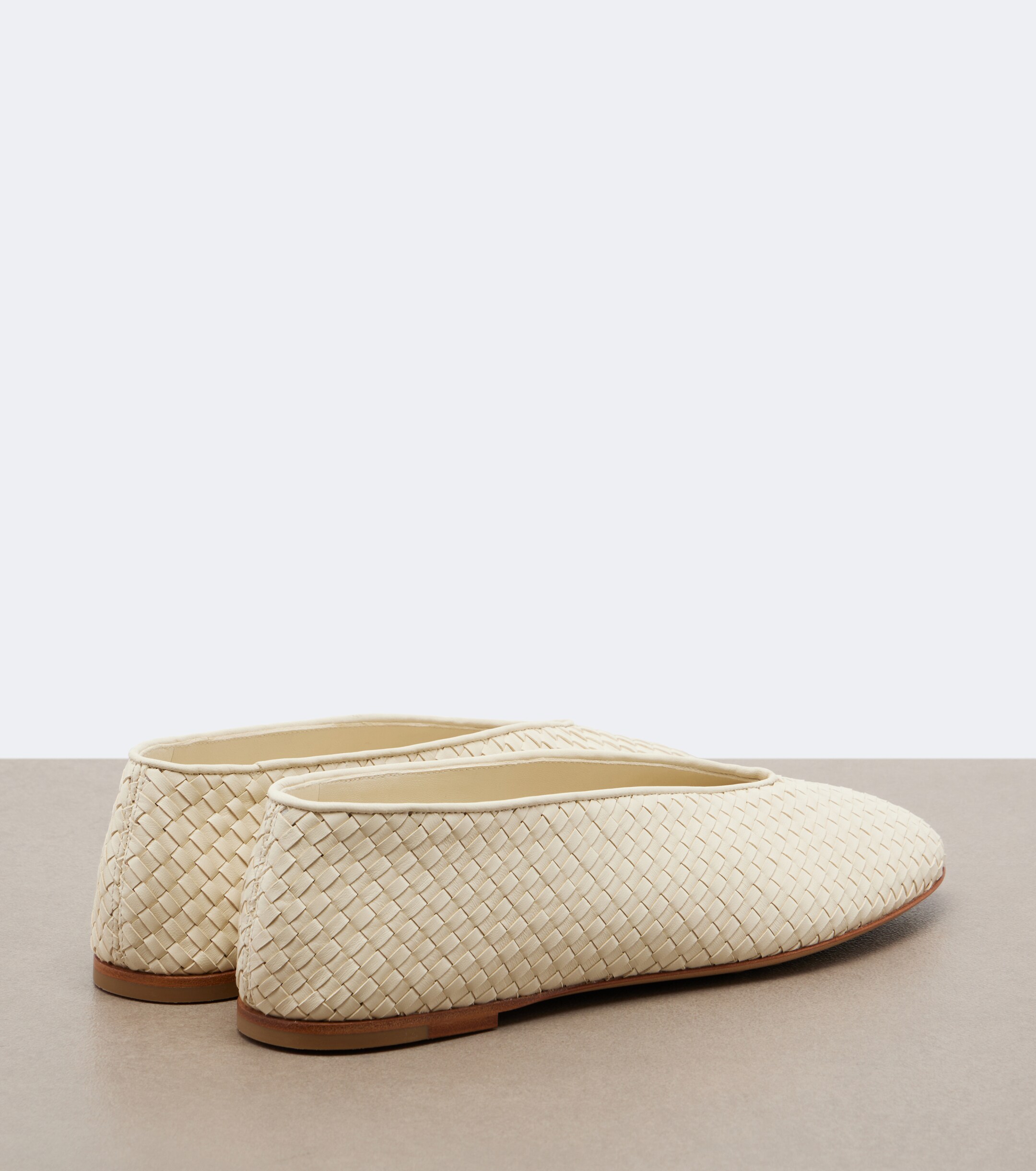 Bottega Veneta Bottega Veneta Rosa Intrecciato leather ballet flats
