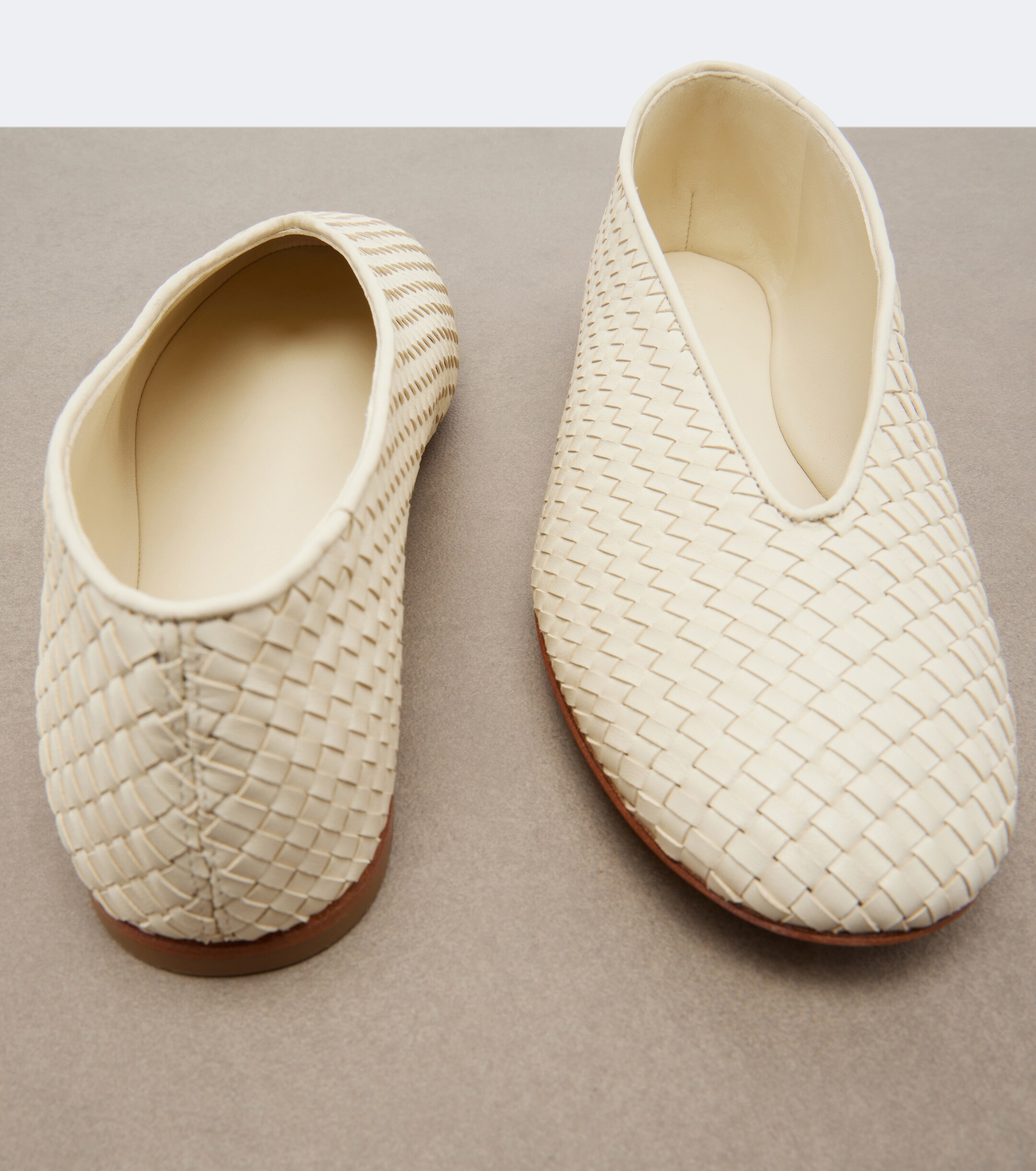 Bottega Veneta Bottega Veneta Rosa Intrecciato leather ballet flats