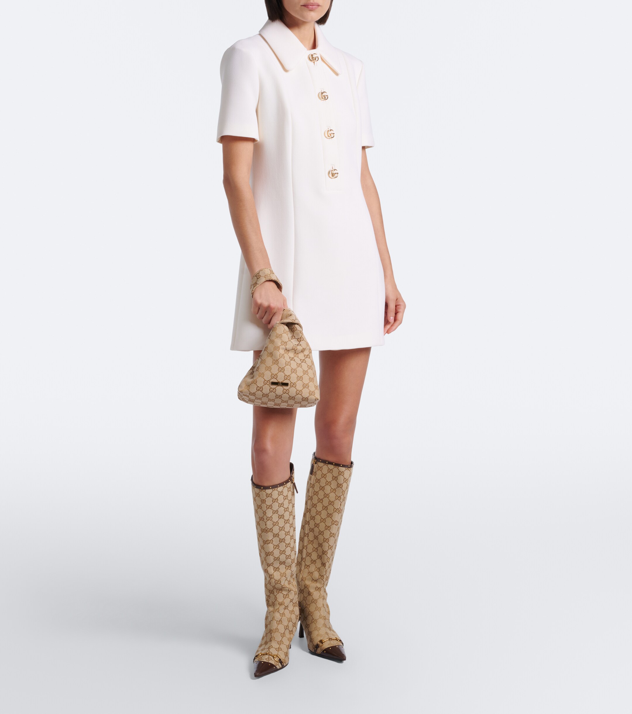 Gucci Gucci Small GG canvas top-handle bag