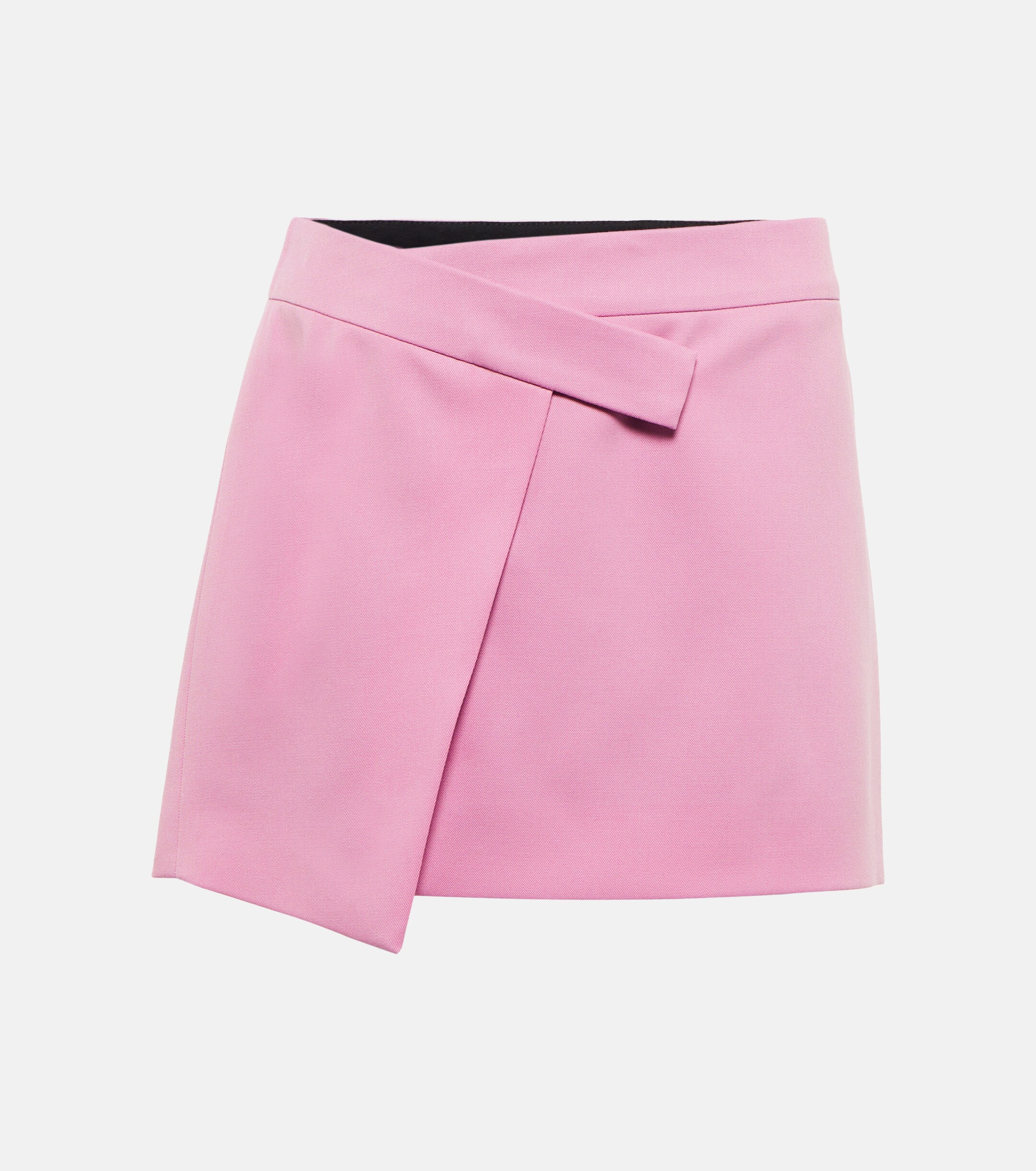 THE ATTICO Cloe wrap wool gabardine miniskirt thumbnail
