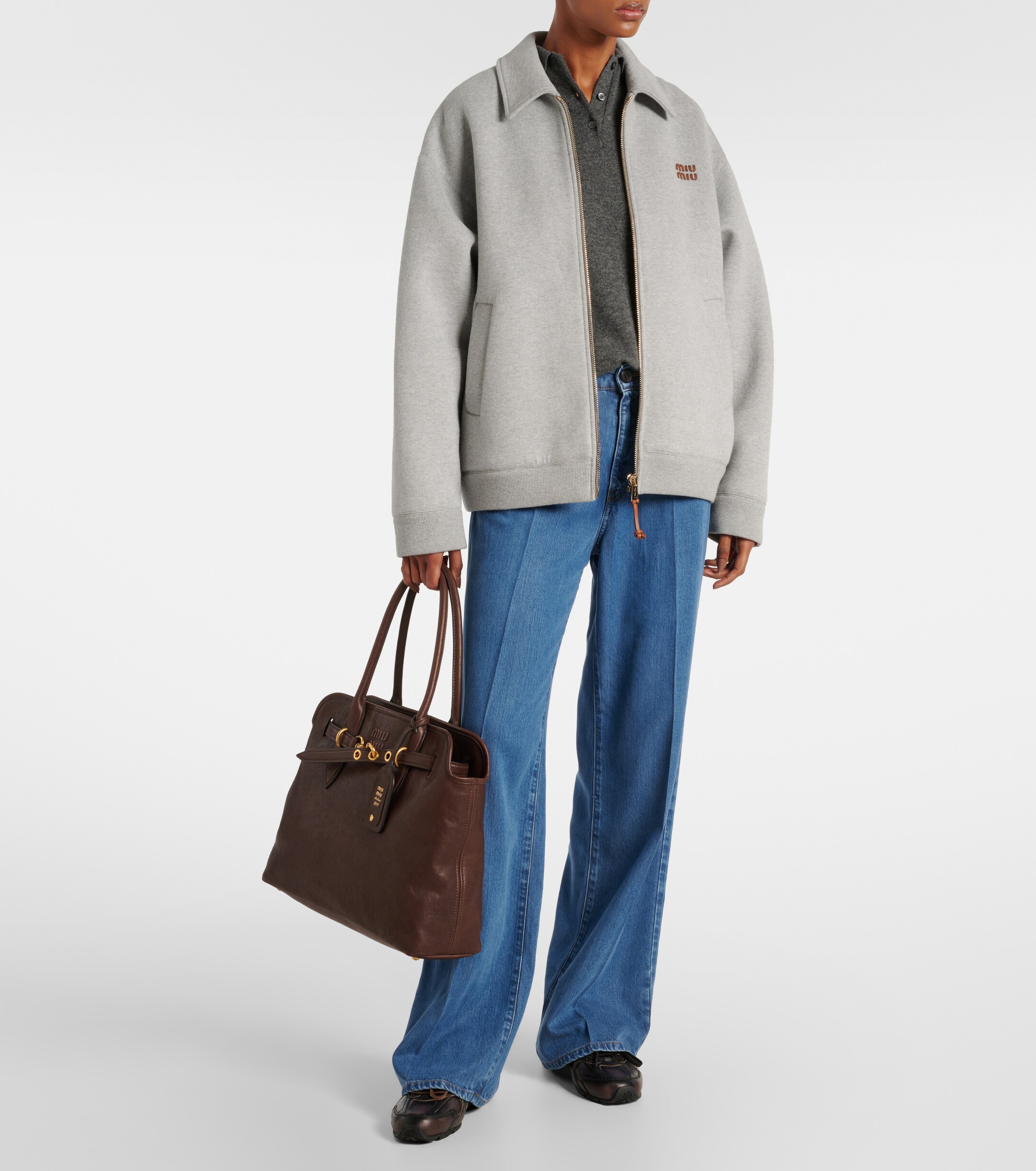 Miu Miu Adventure Large leather shoulder bag