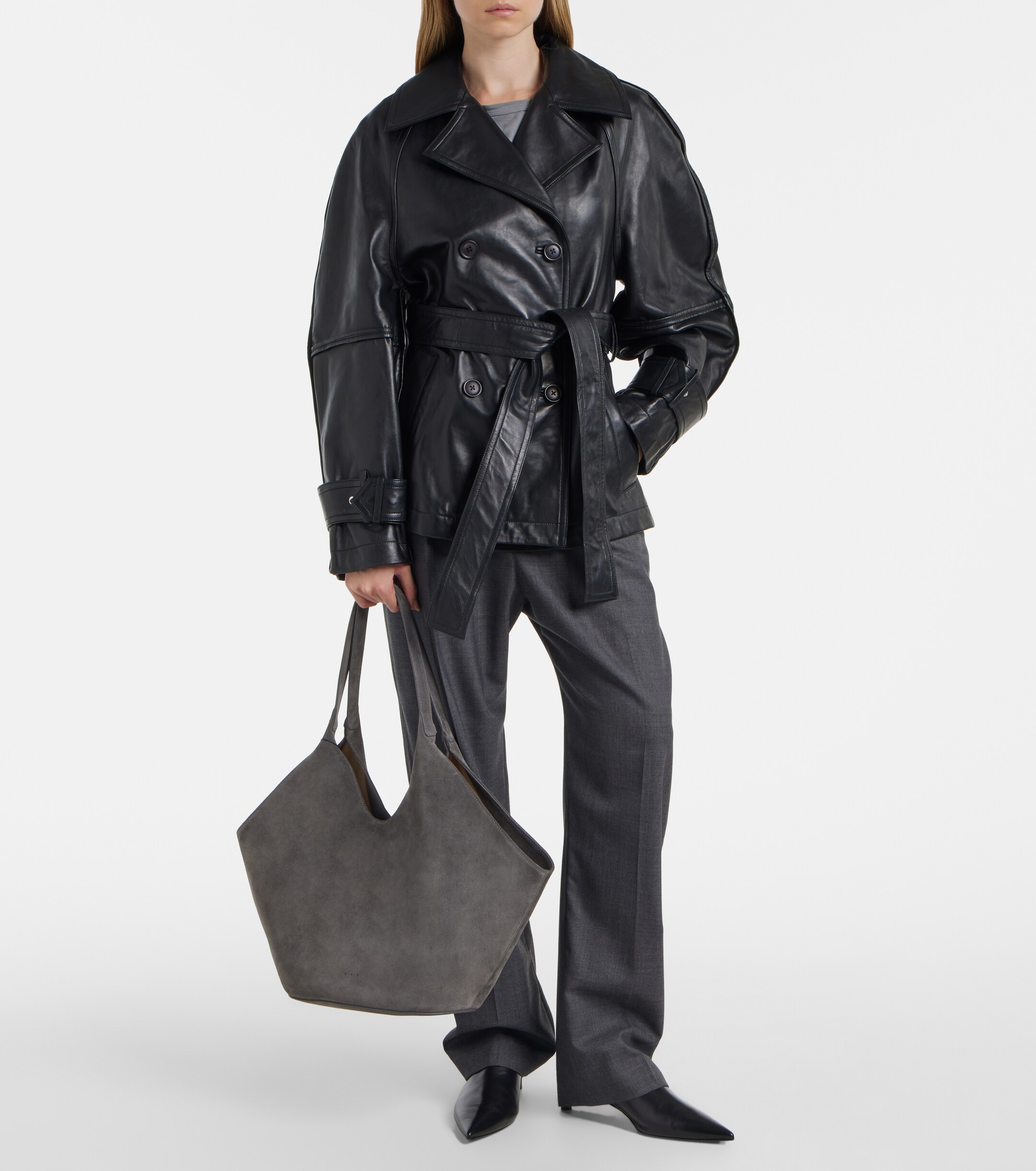 AESTHER EKME Phantom Large suede tote bag thumbnail