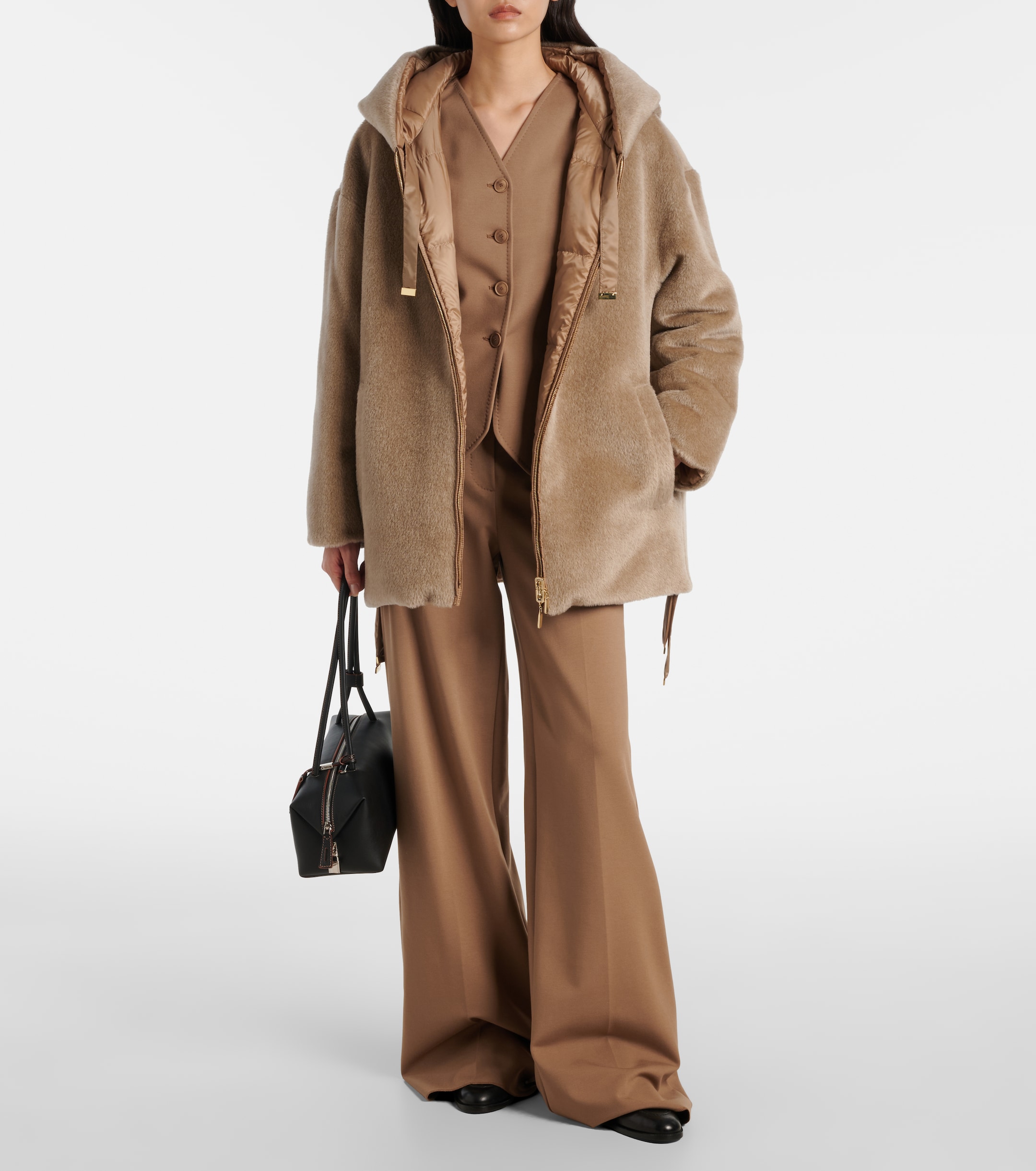 Max Mara - Olivia reversible alpaca and wool down jacket | Plush