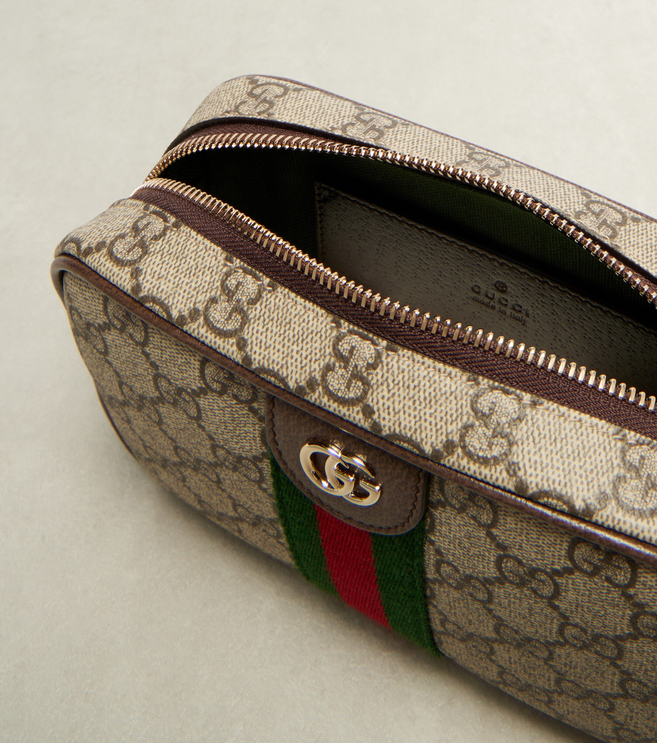 Gucci Ophidia Small leather-trimmed crossbody bag