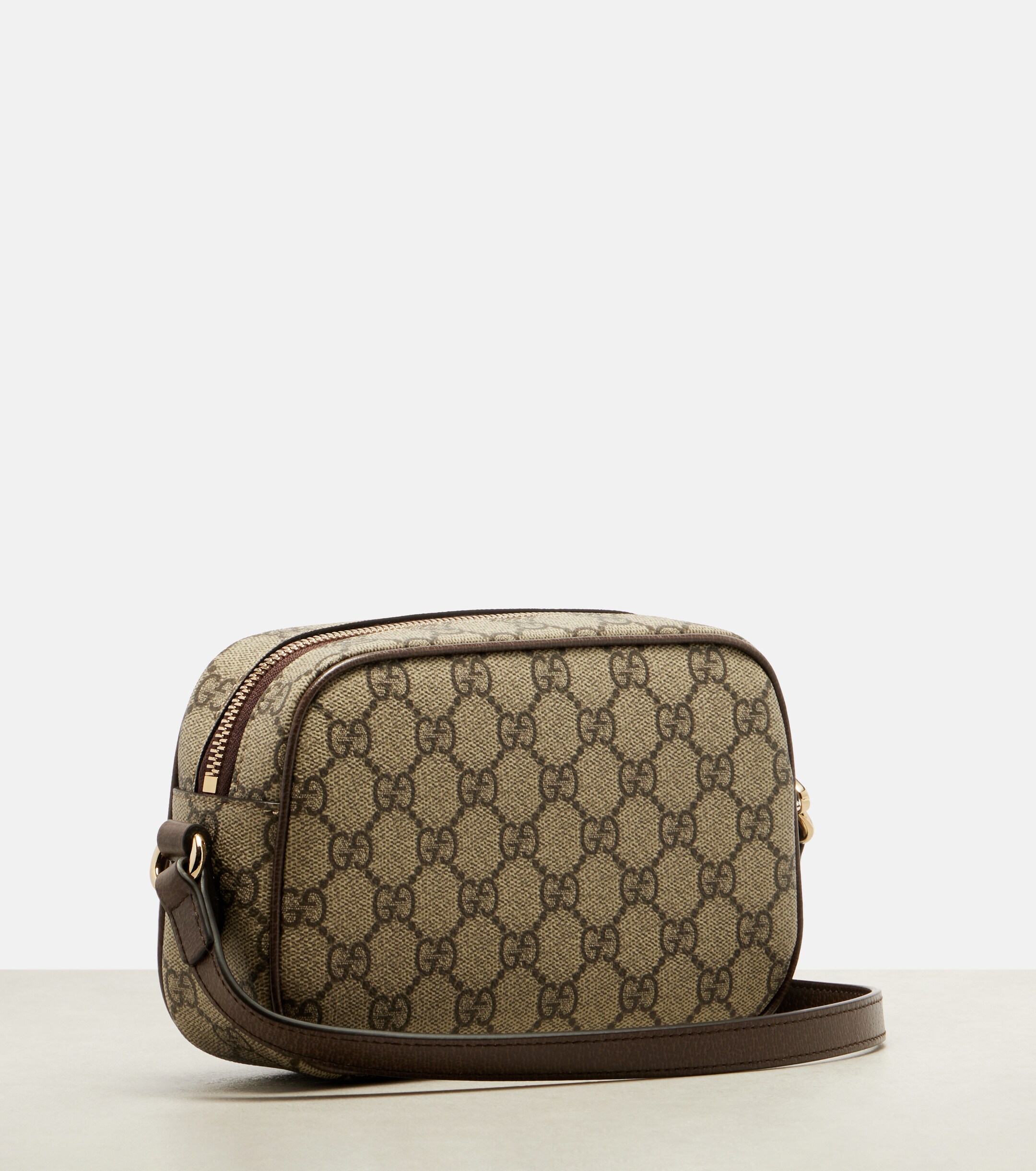 Gucci Ophidia Small leather-trimmed crossbody bag