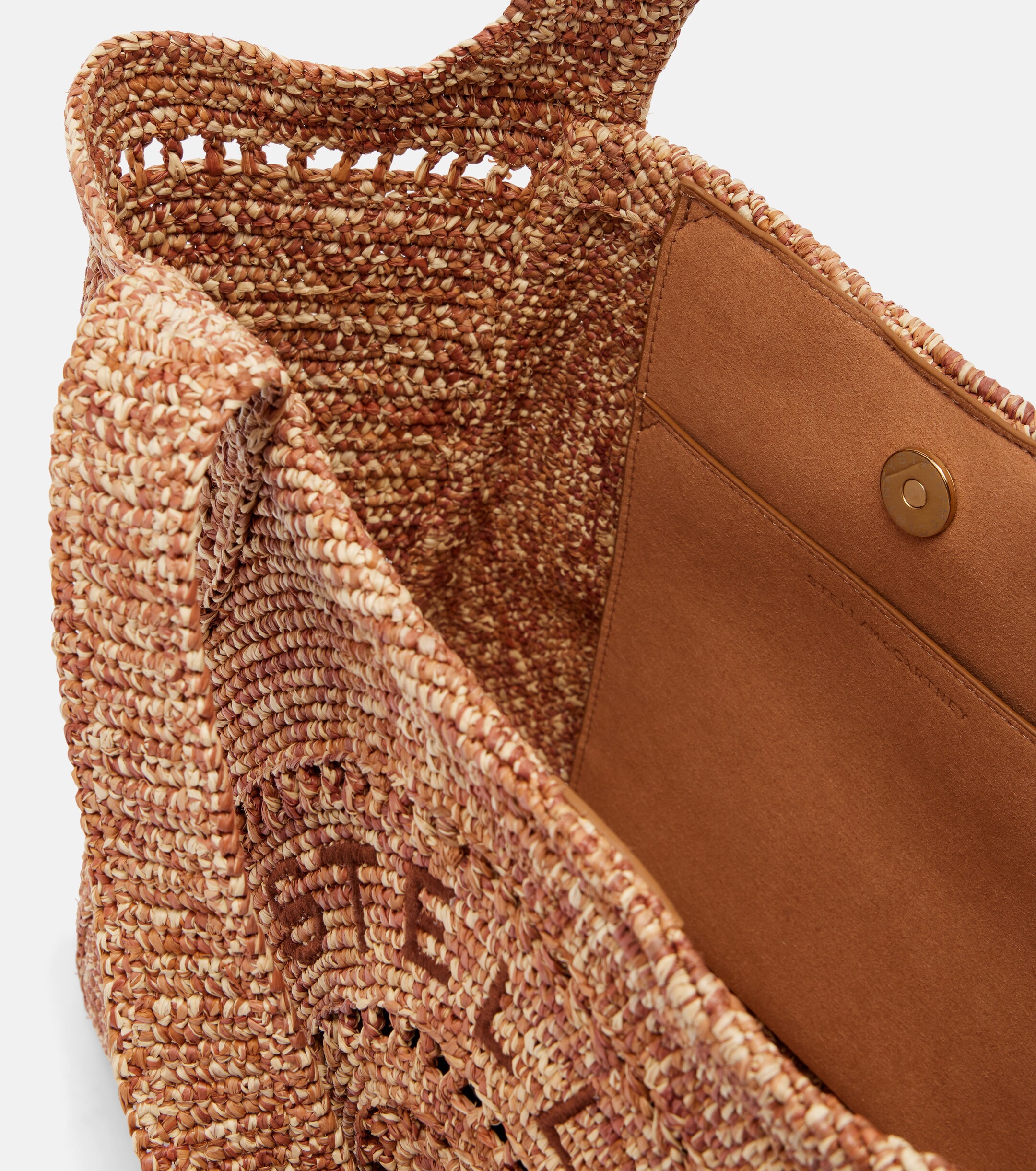 Stella McCartney Logo raffia tote bag
