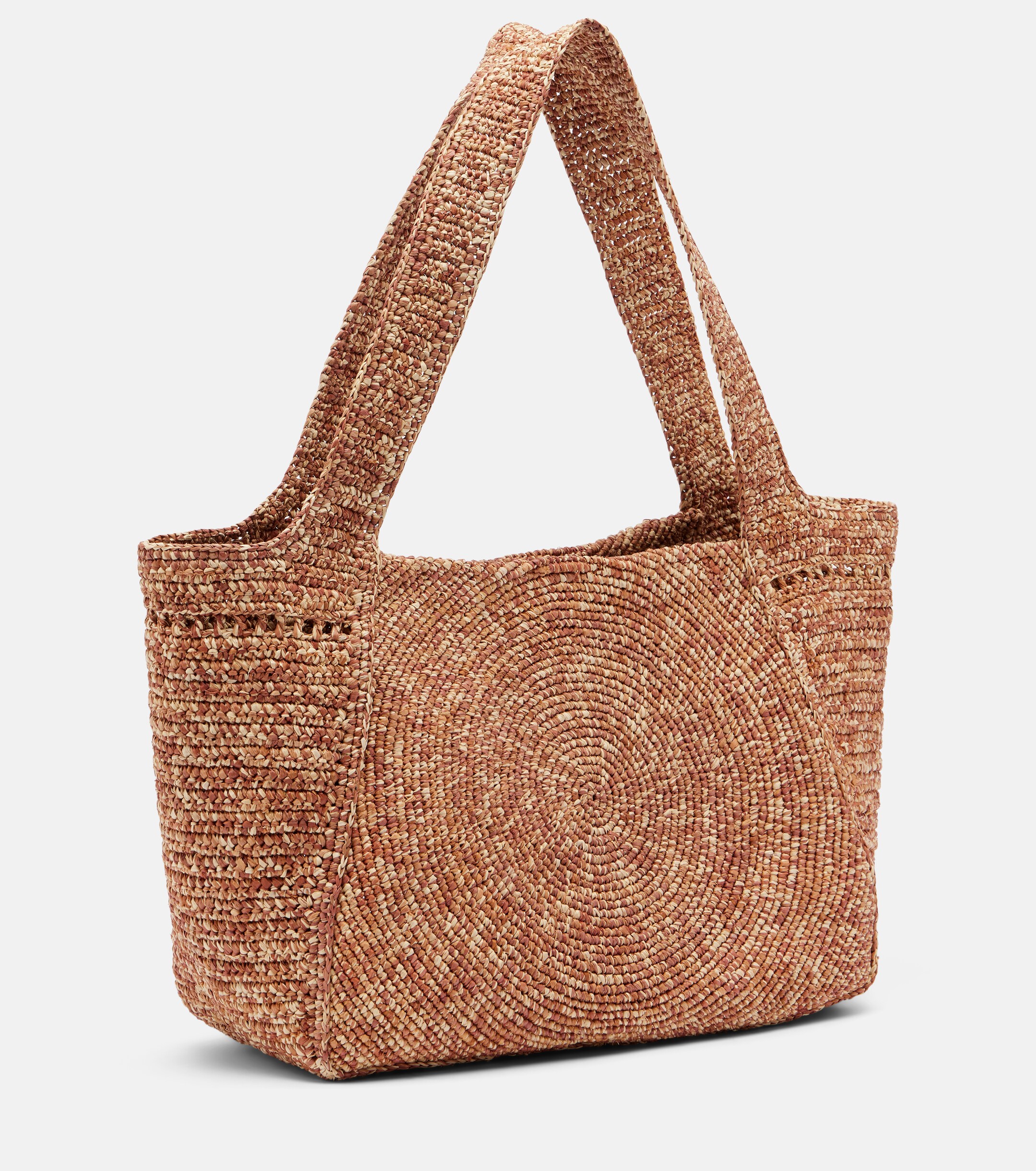 Stella McCartney Logo raffia tote bag