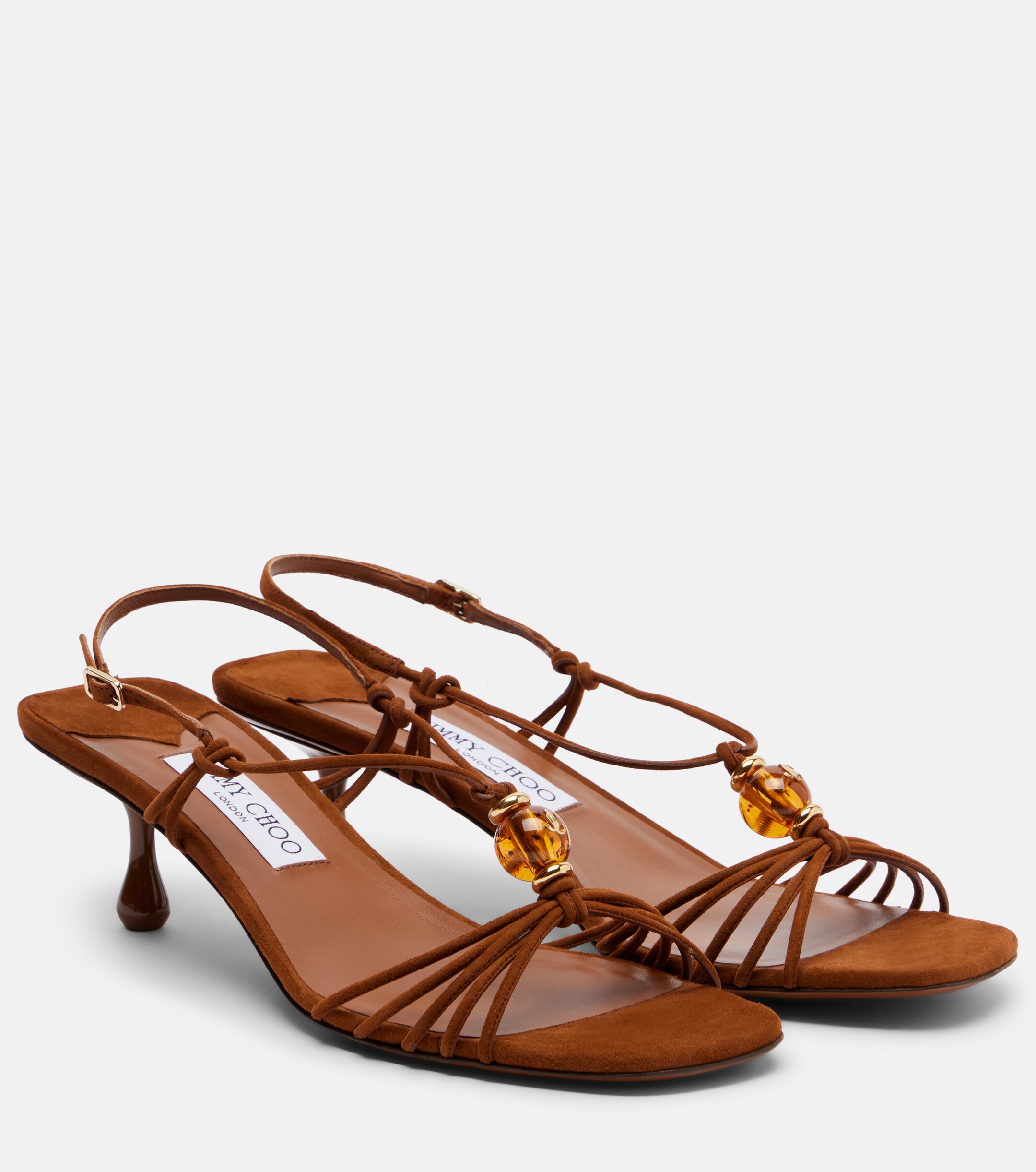 JIMMY CHOO Jimmy Choo Lova embellished suede sandals