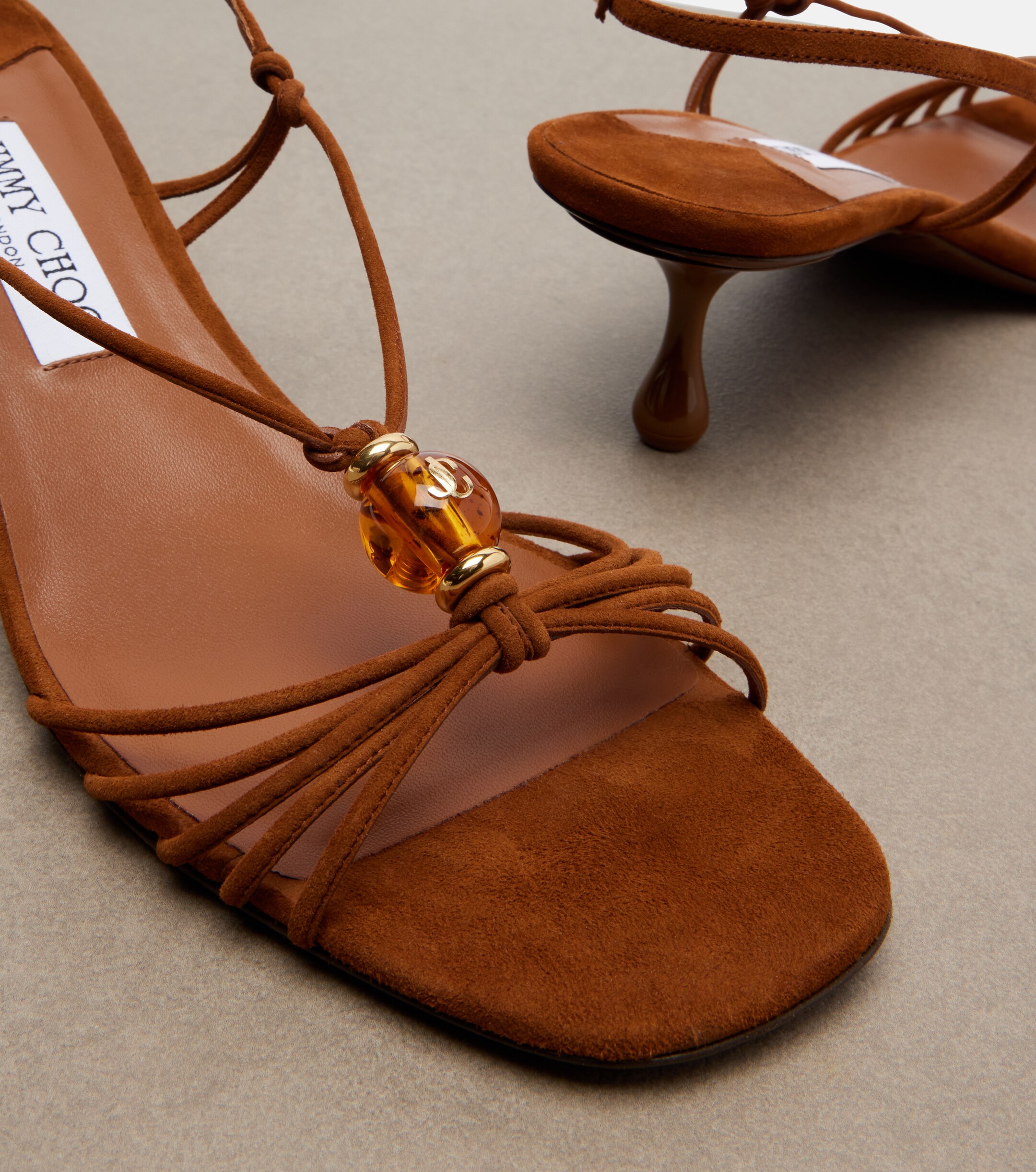 JIMMY CHOO Jimmy Choo Lova embellished suede sandals