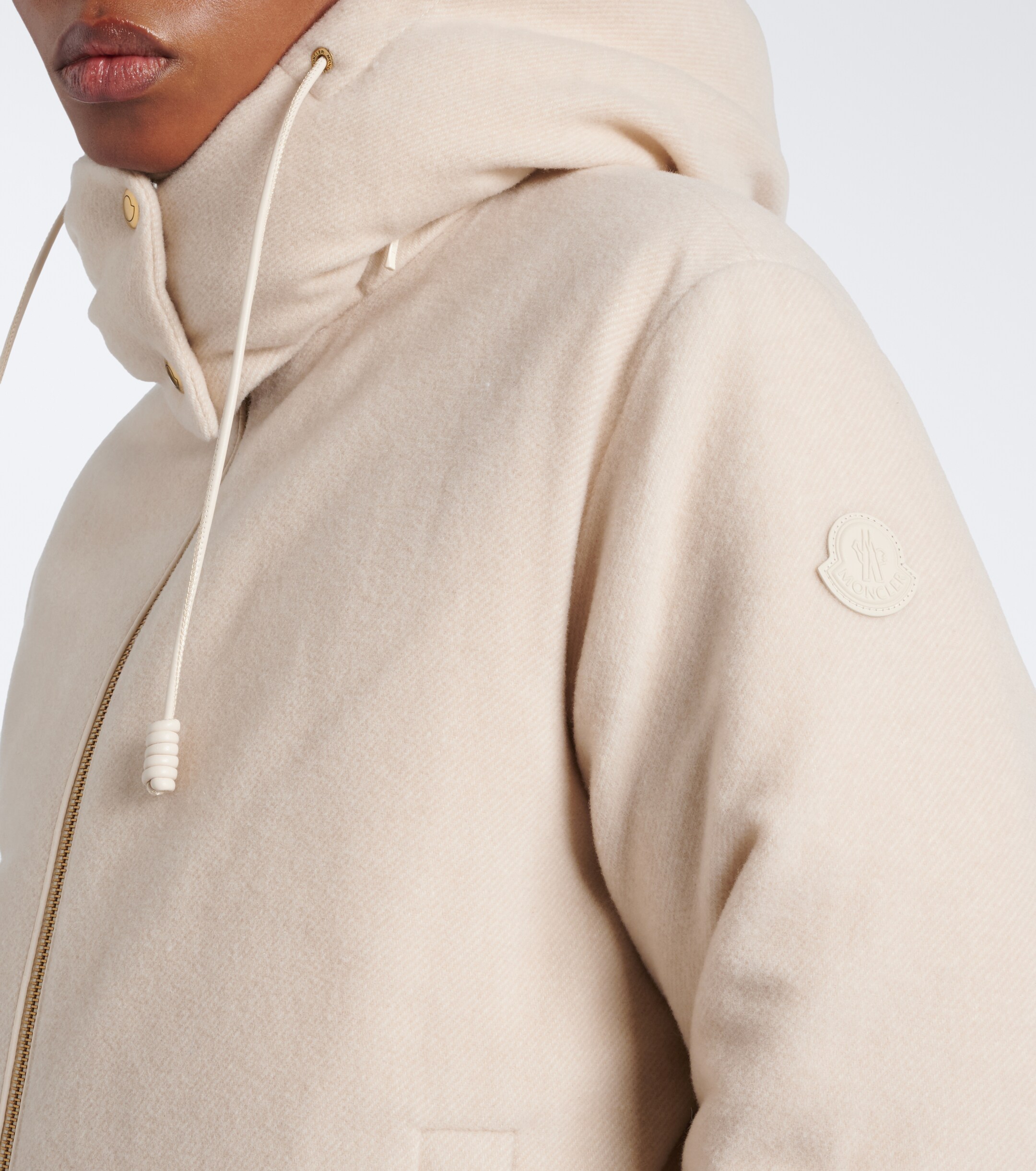Moncler Moncler Vivante wool and cashmere down jacket