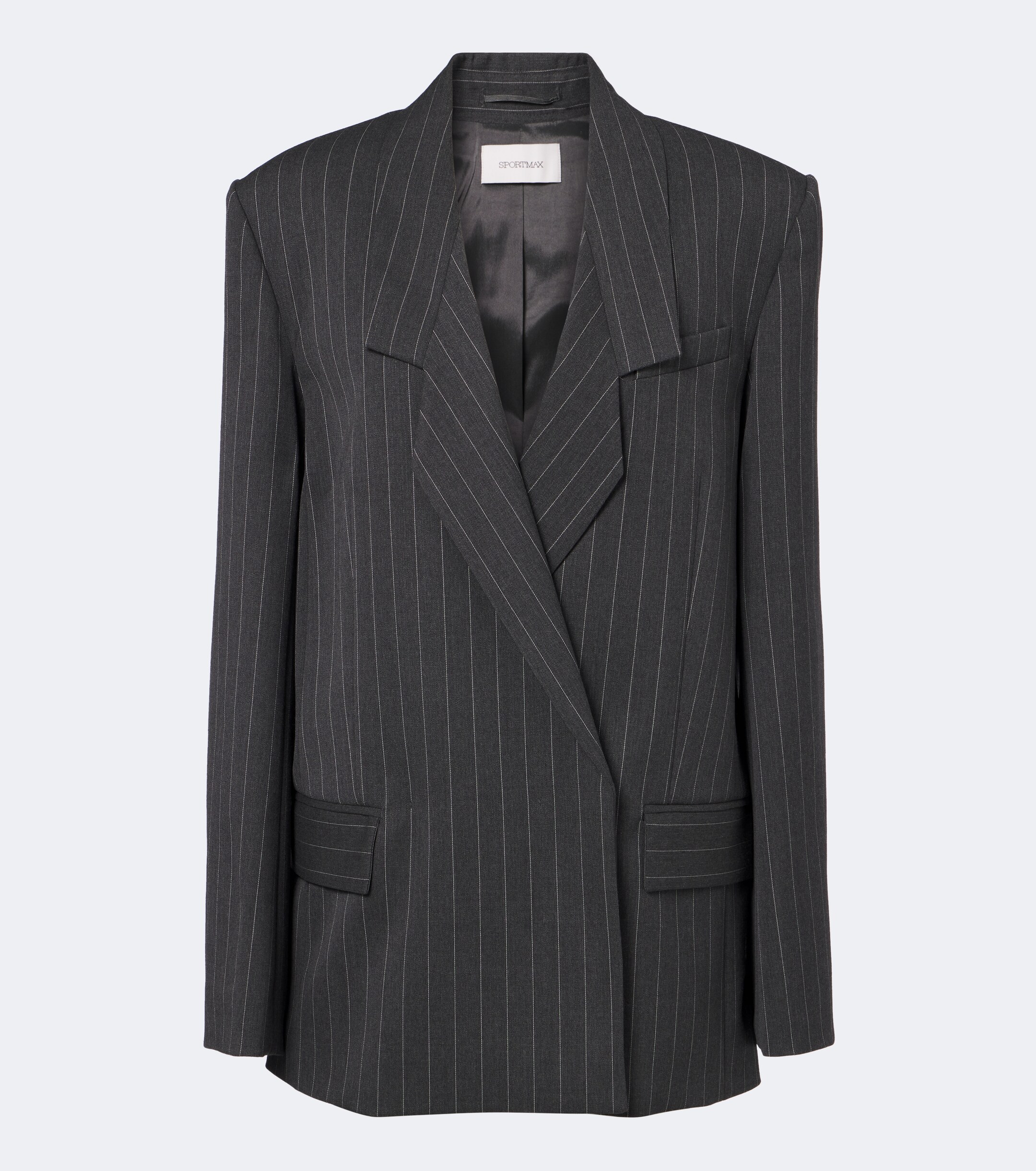 Sportmax Sportmax Oversized pinstriped wool-blend blazer