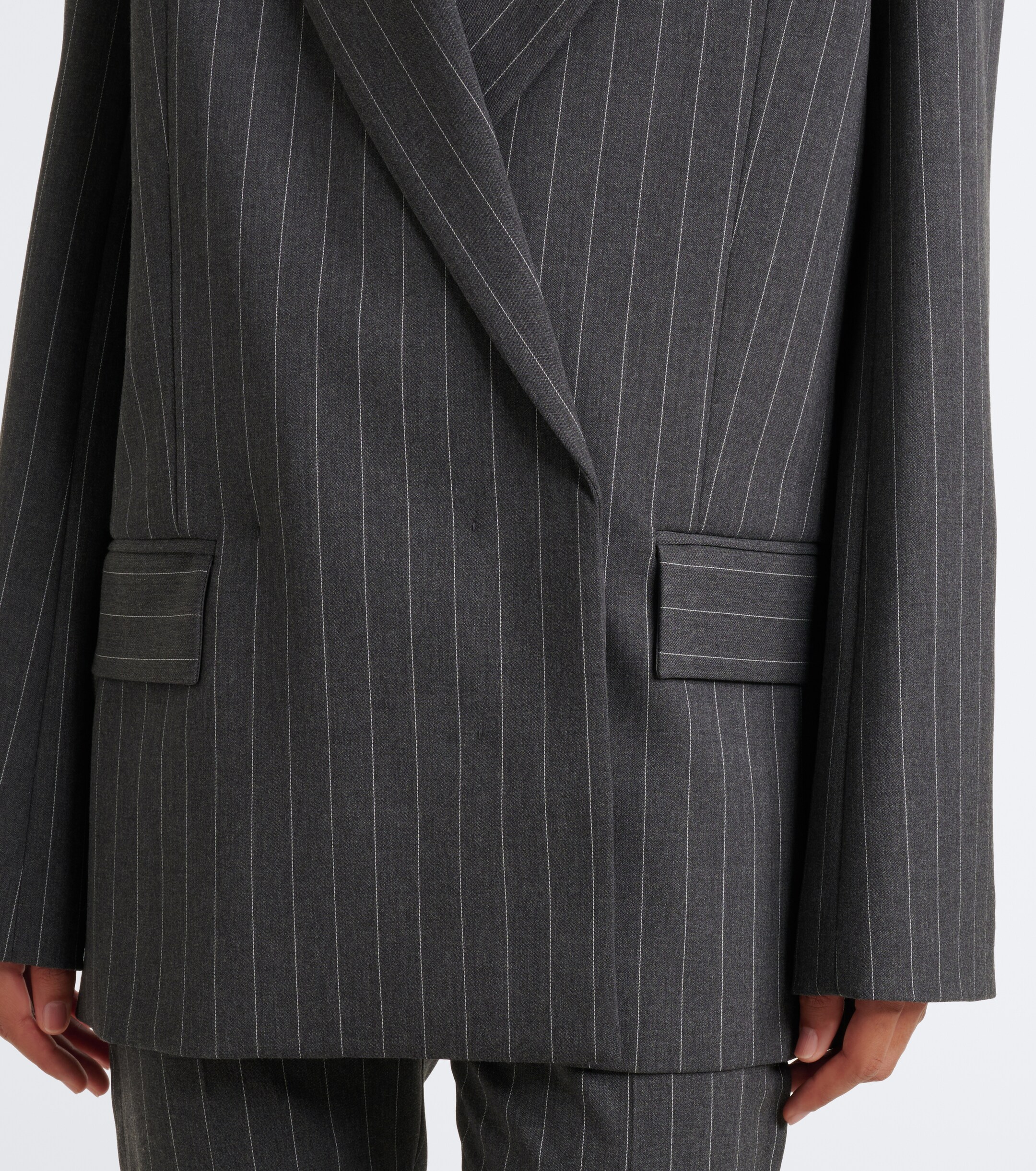 Sportmax Sportmax Oversized pinstriped wool-blend blazer