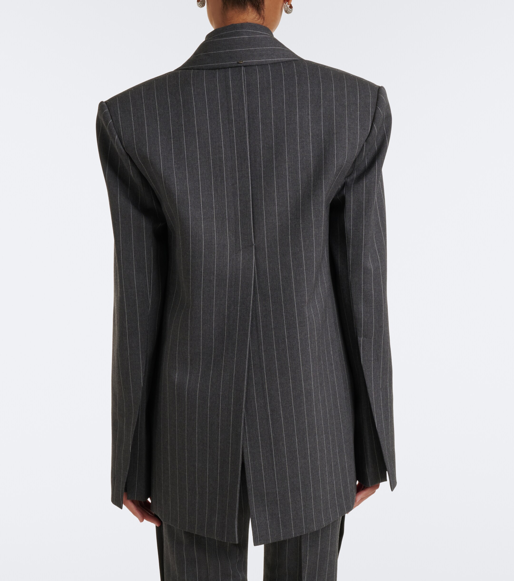 Sportmax Sportmax Oversized pinstriped wool-blend blazer