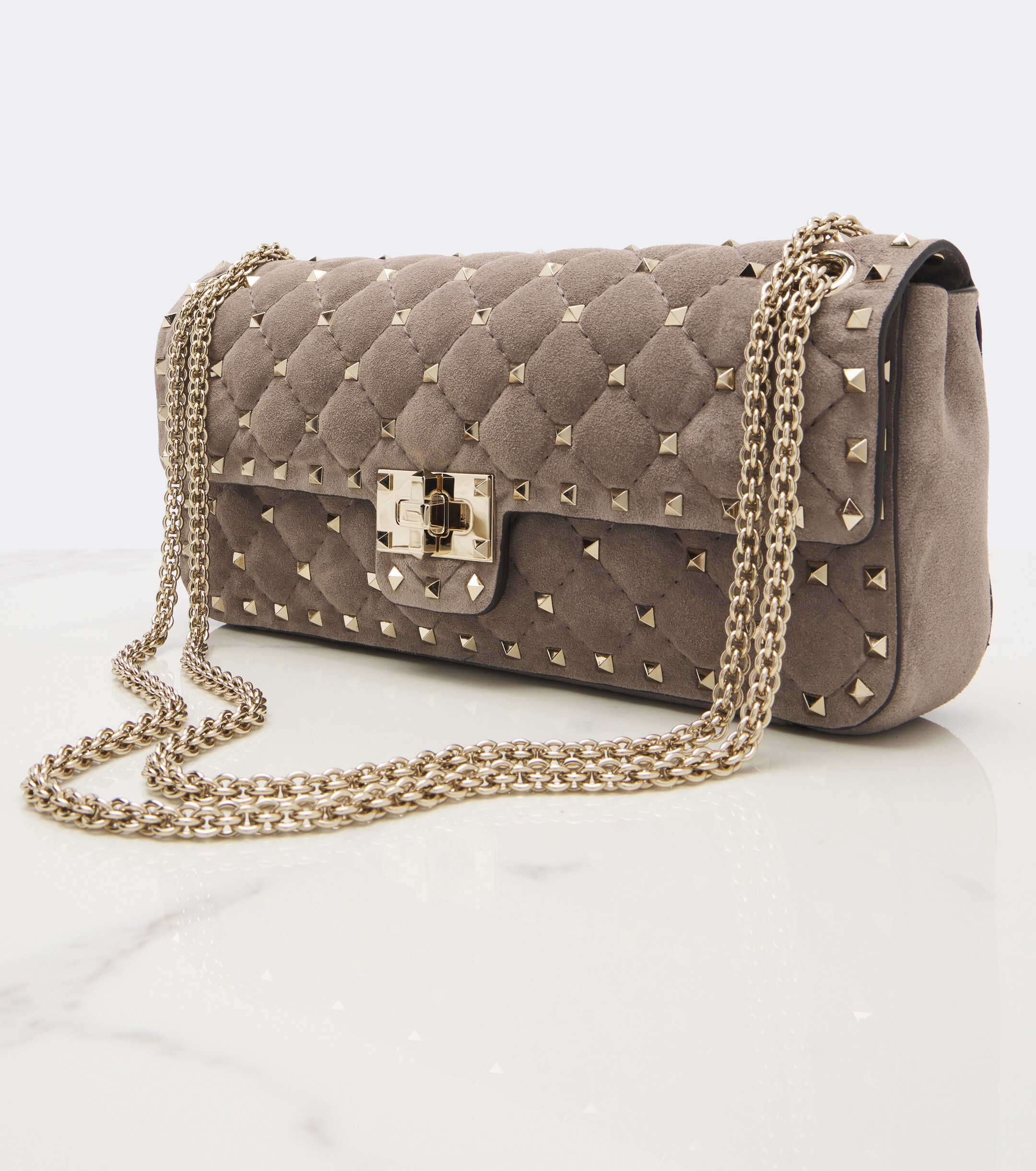 Valentino Garavani Rockstud Spike Small suede shoulder bag thumbnail