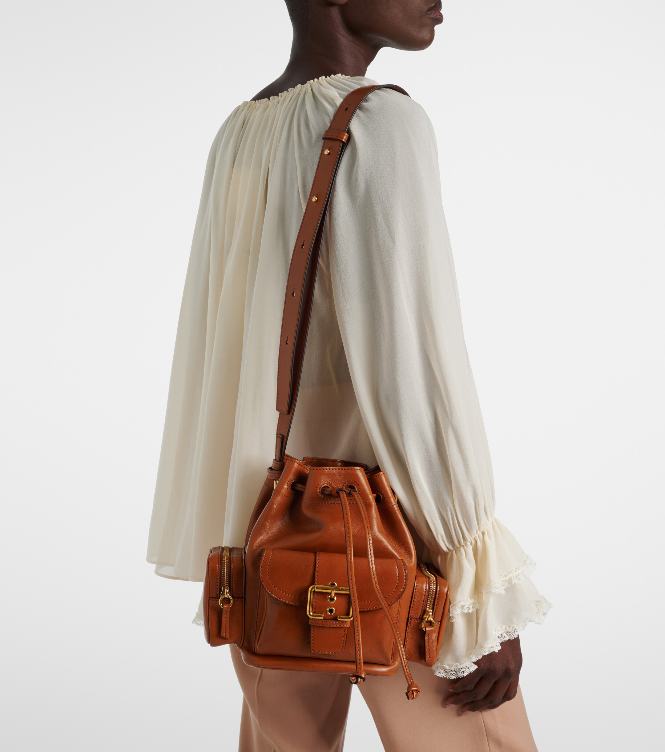 Chloé Camera leather bucket bag
