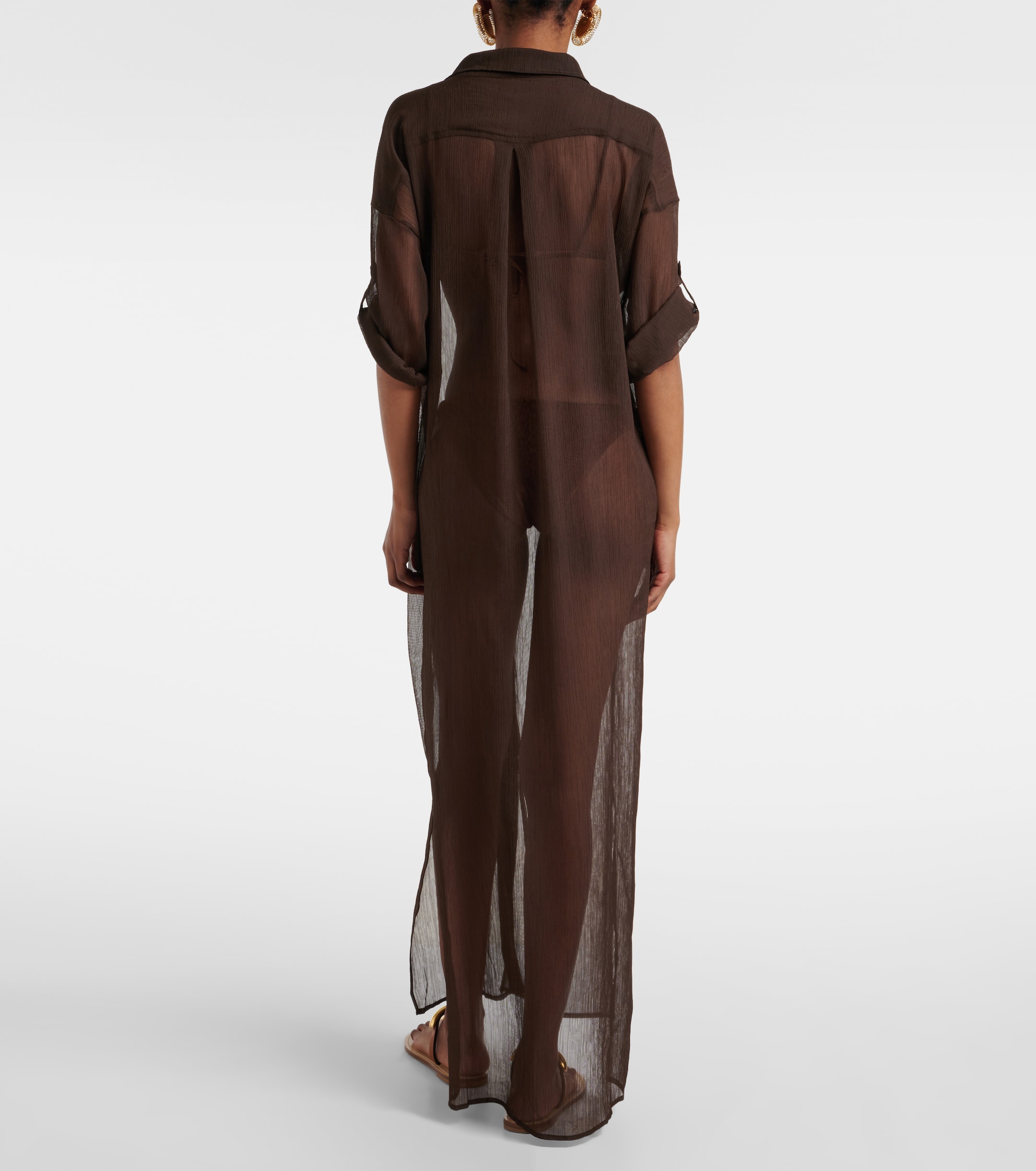 Jade Swim Jade Swim Mika sheer shirt dress