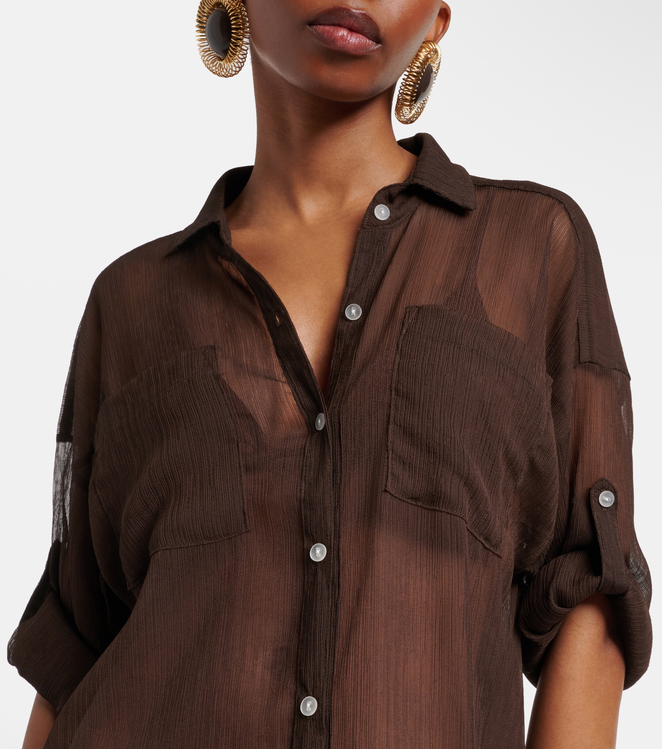 Jade Swim Jade Swim Mika sheer shirt dress