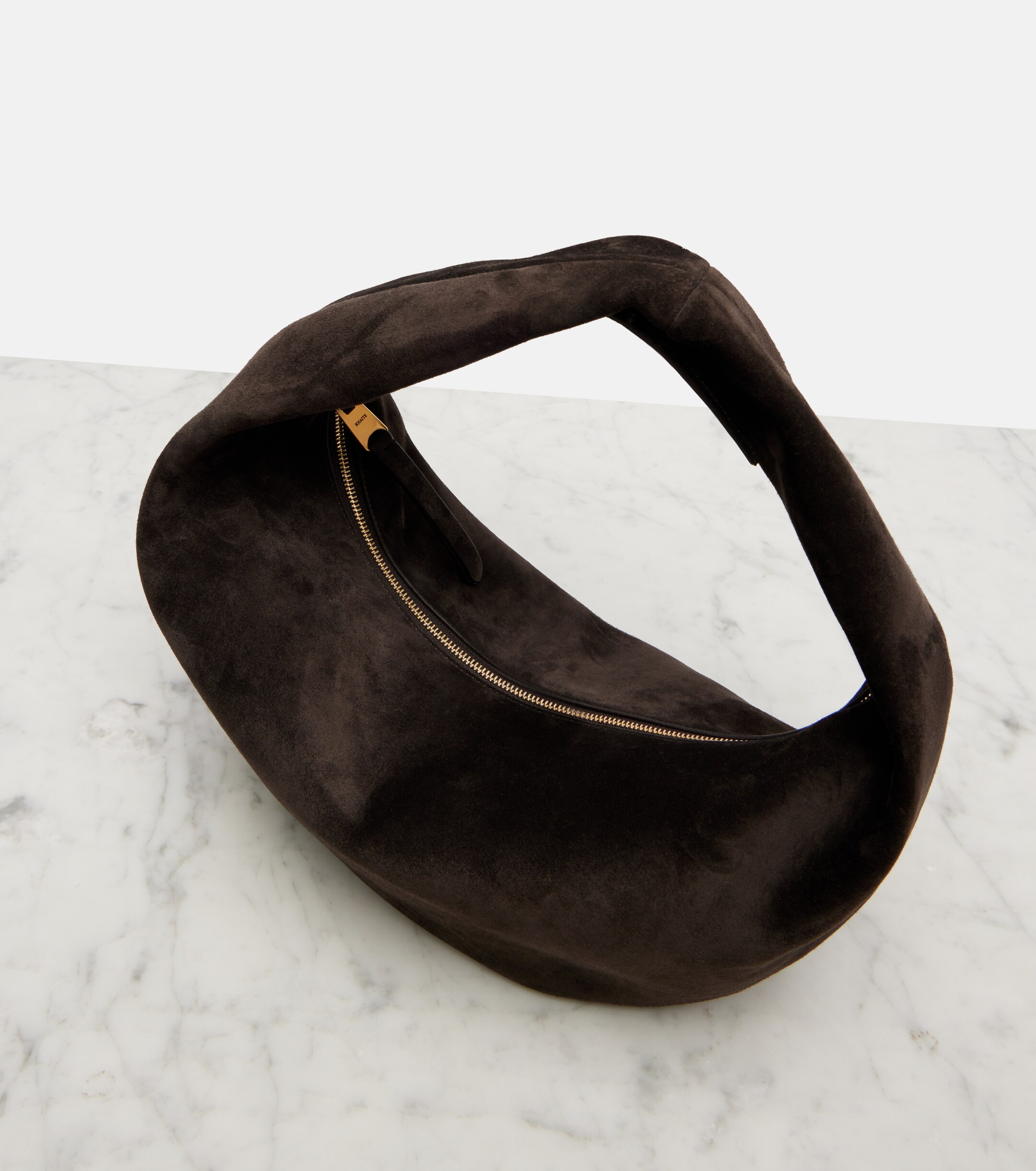 KHAITE Olivia Medium suede shoulder bag