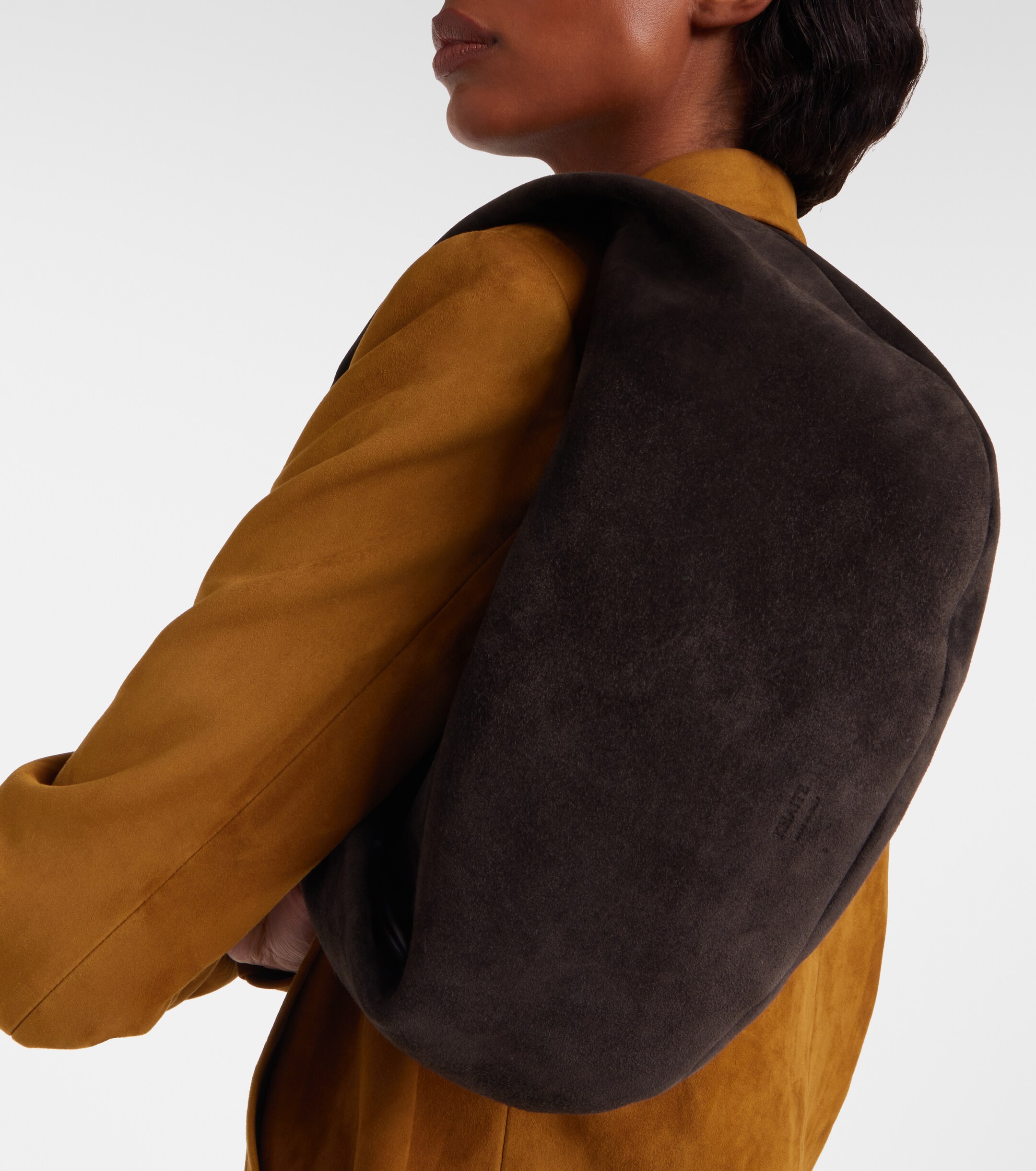 KHAITE Olivia Medium suede shoulder bag