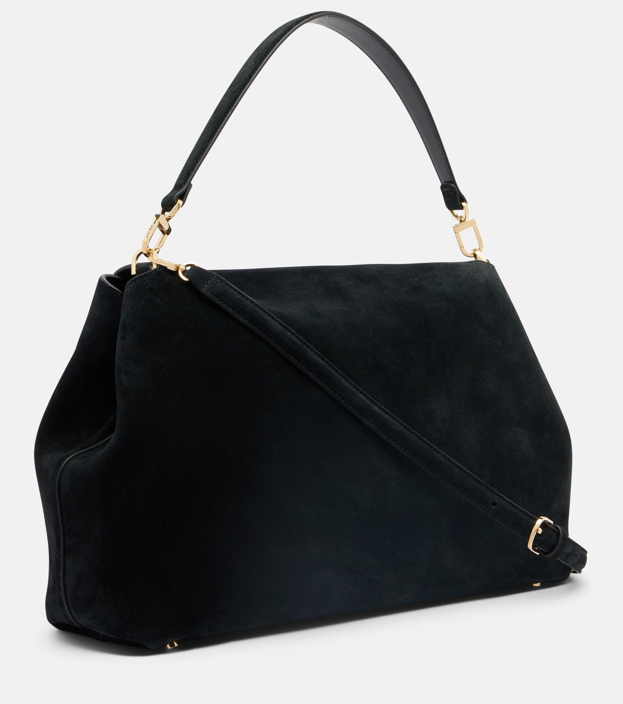 TOTEME T-Lock suede shoulder bag