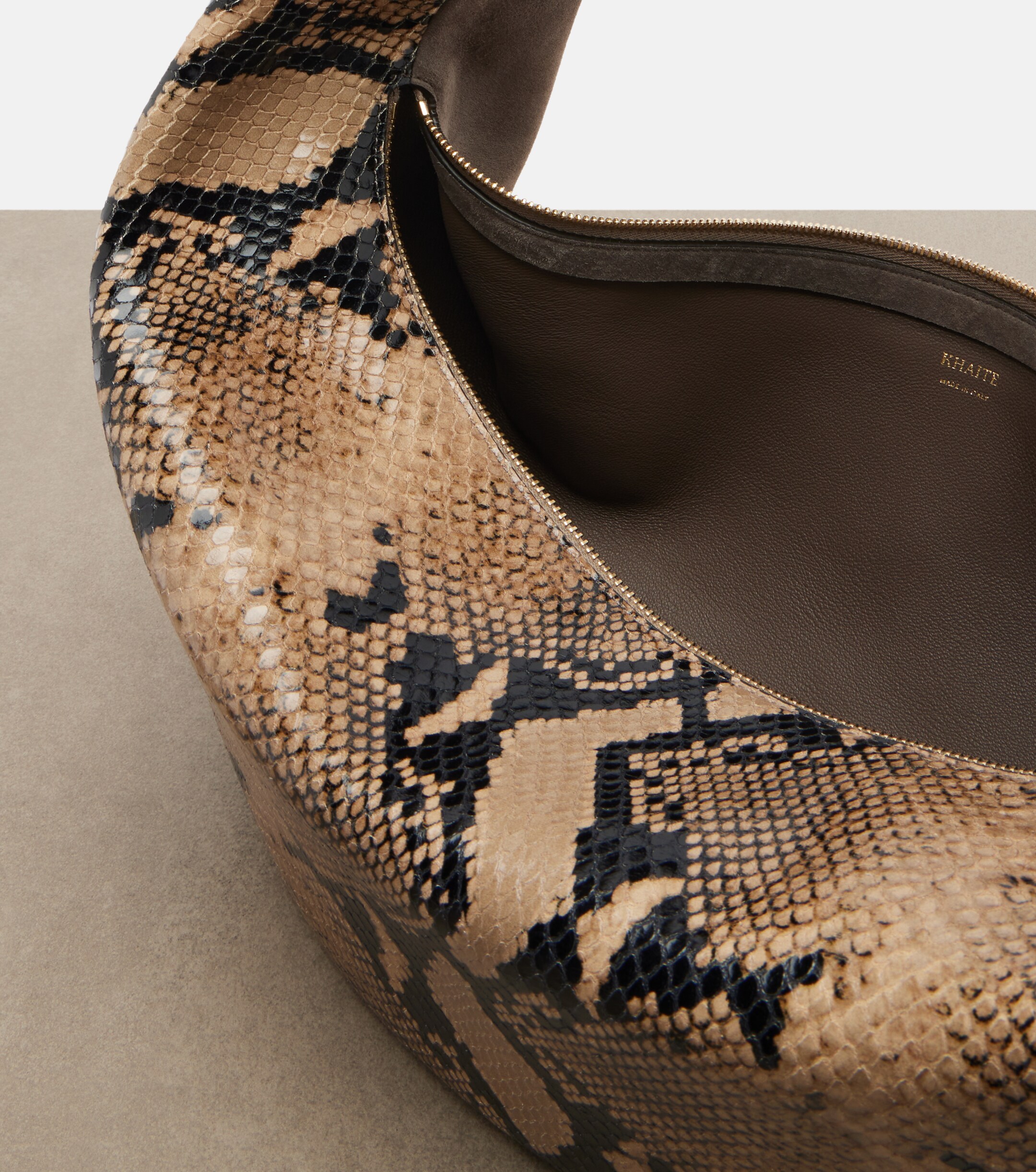 KHAITE Olivia Medium snake-effect leather tote bag