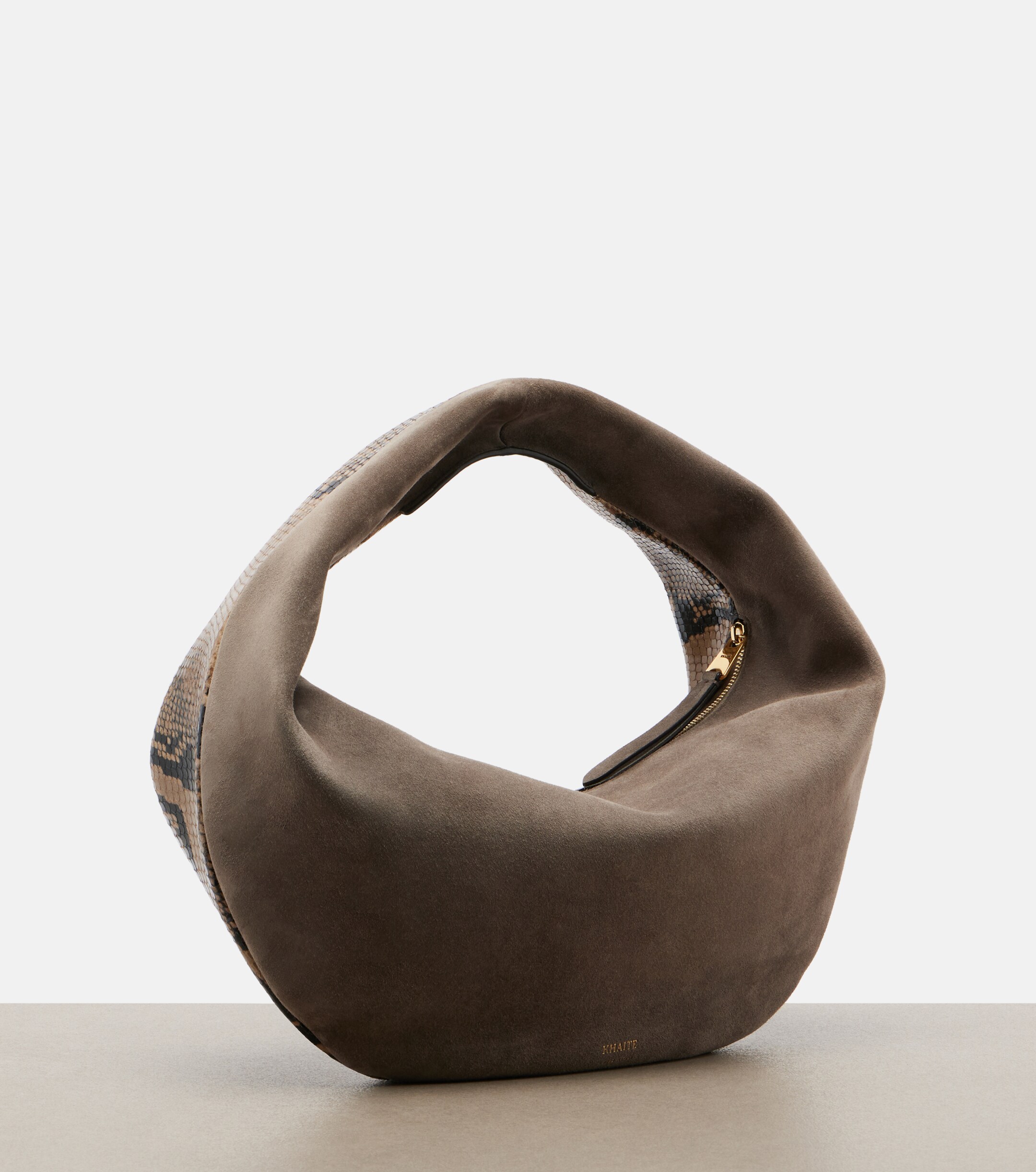 KHAITE Olivia Medium snake-effect leather tote bag