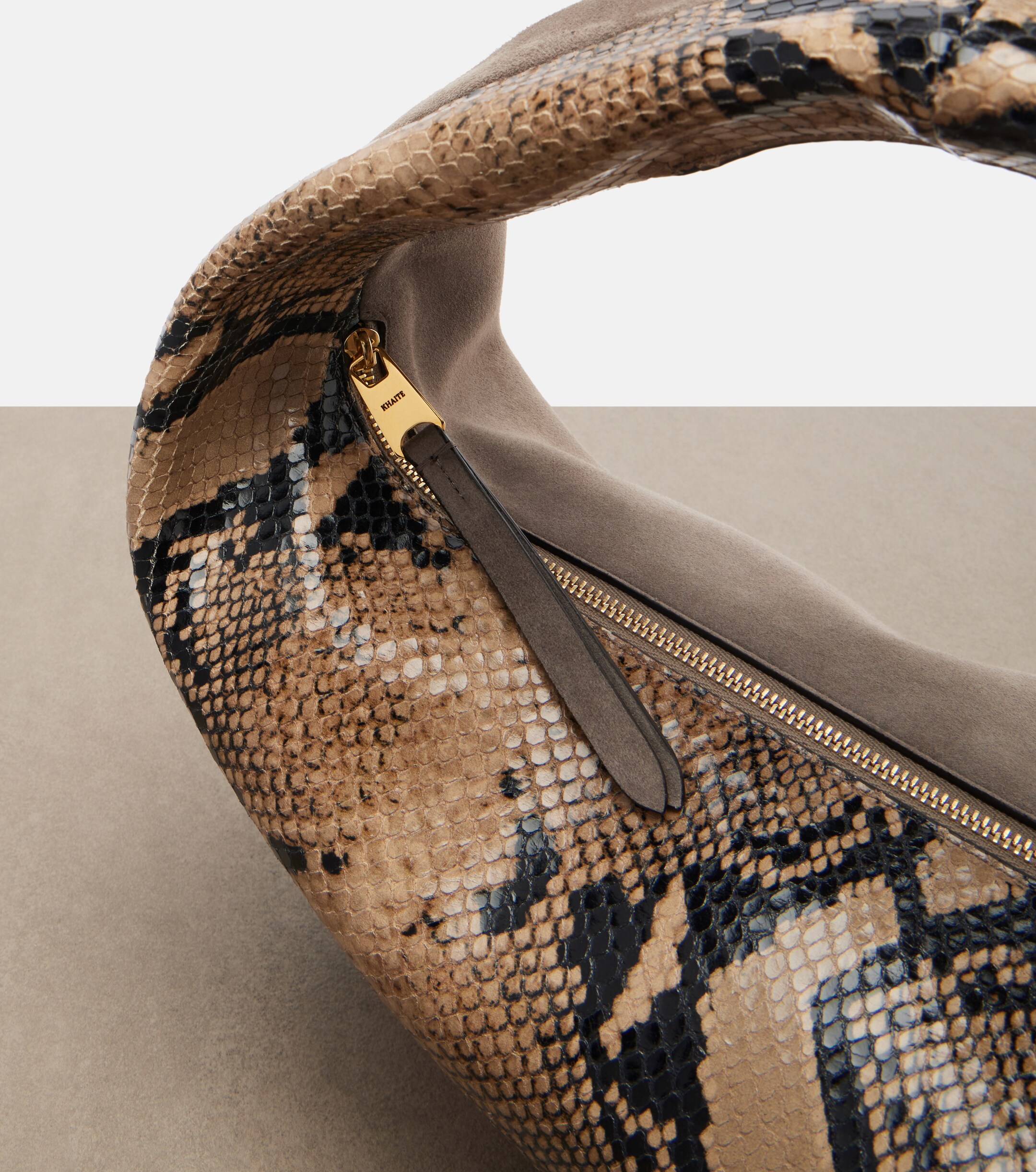 KHAITE Olivia Medium snake-effect leather tote bag