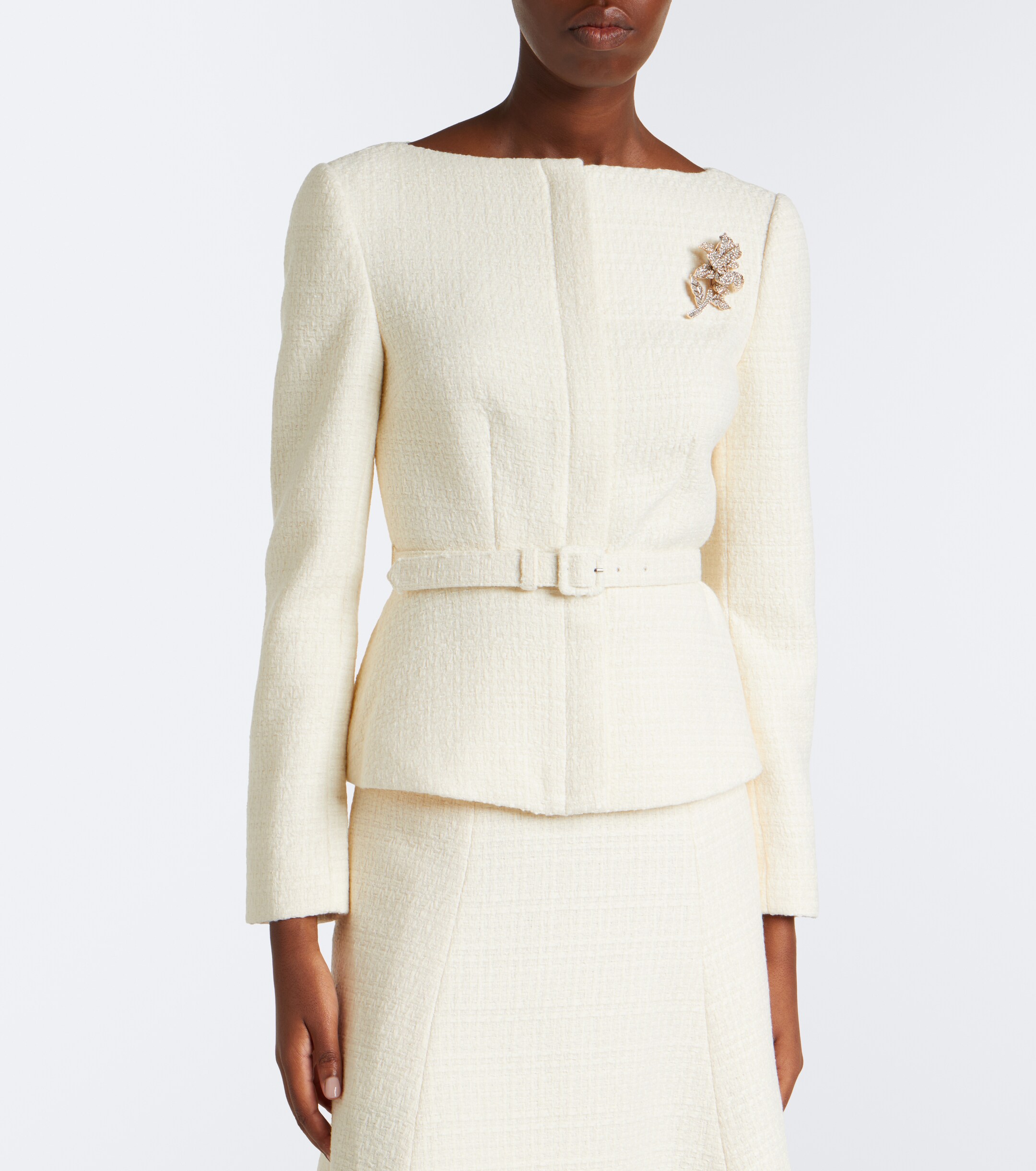 Roland Mouret Roland Mouret Belted embellished bouclé jacket