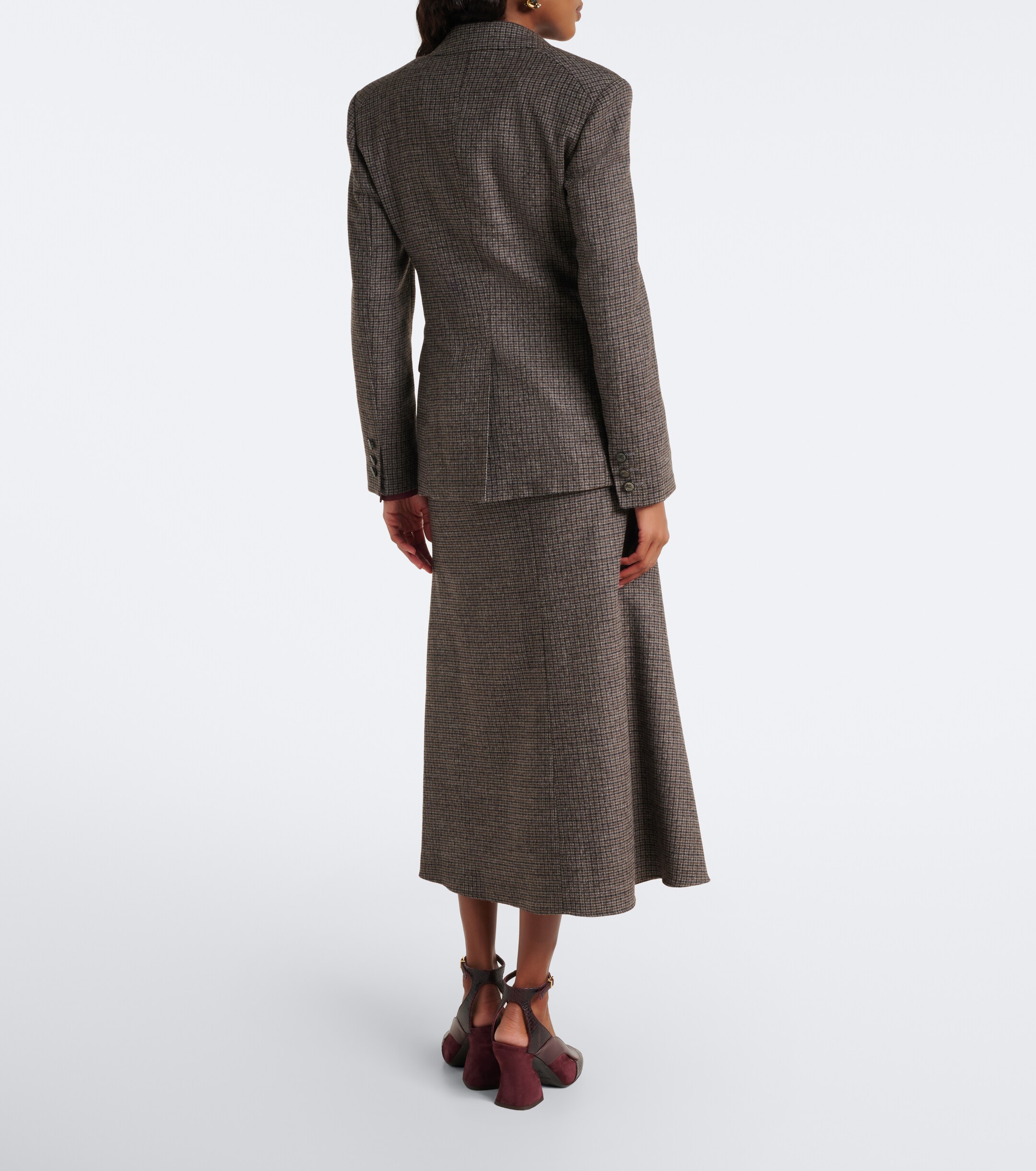 Etro Etro Checked wool midi skirt
