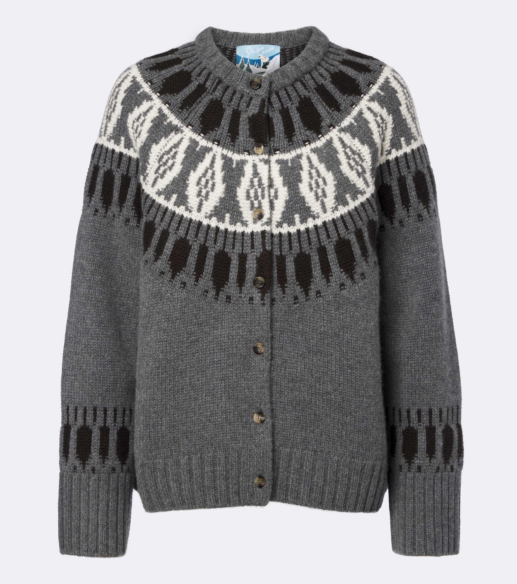arch4 Arch4 Fair Isle cashmere cardigan