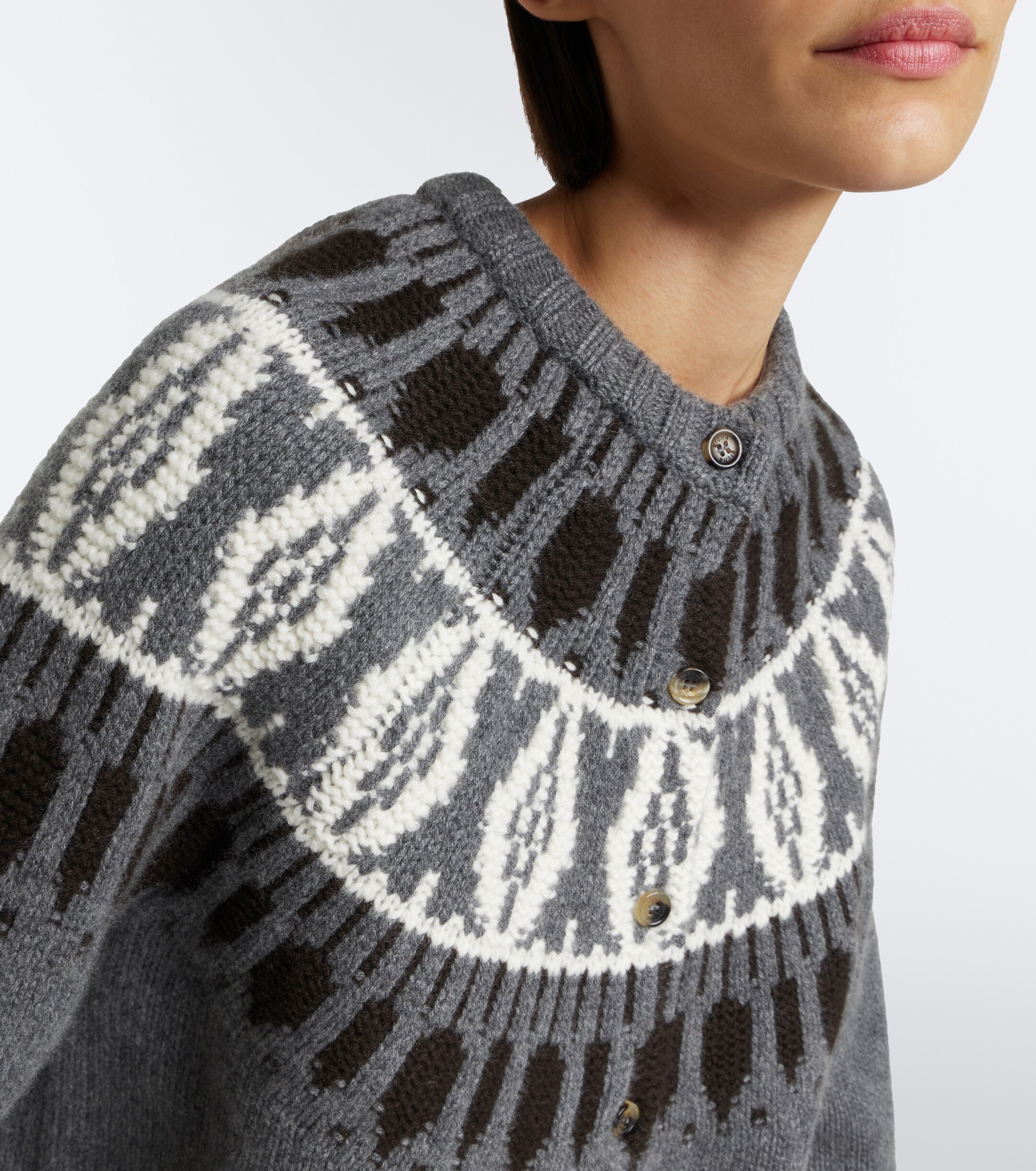 arch4 Arch4 Fair Isle cashmere cardigan