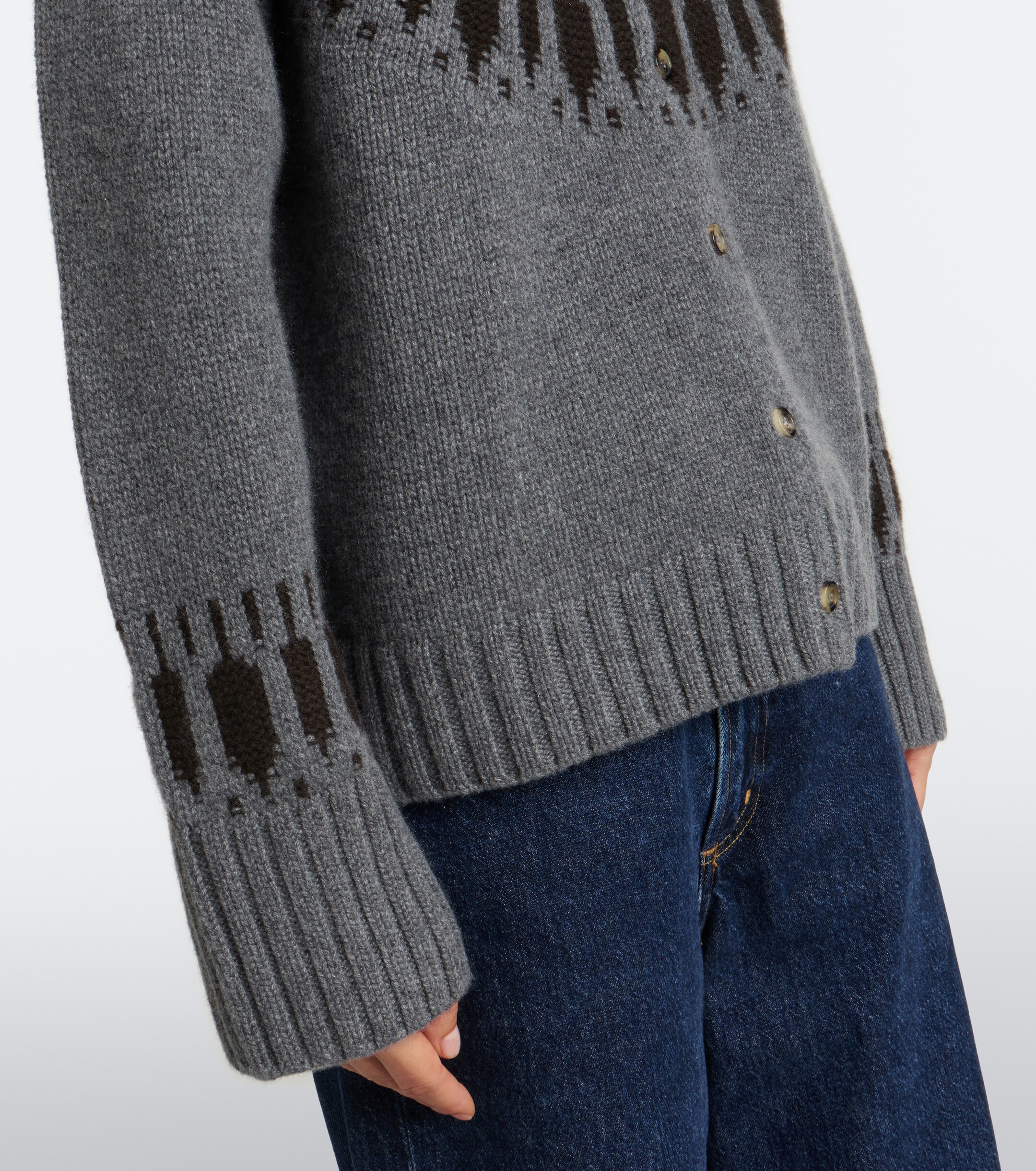 arch4 Arch4 Fair Isle cashmere cardigan
