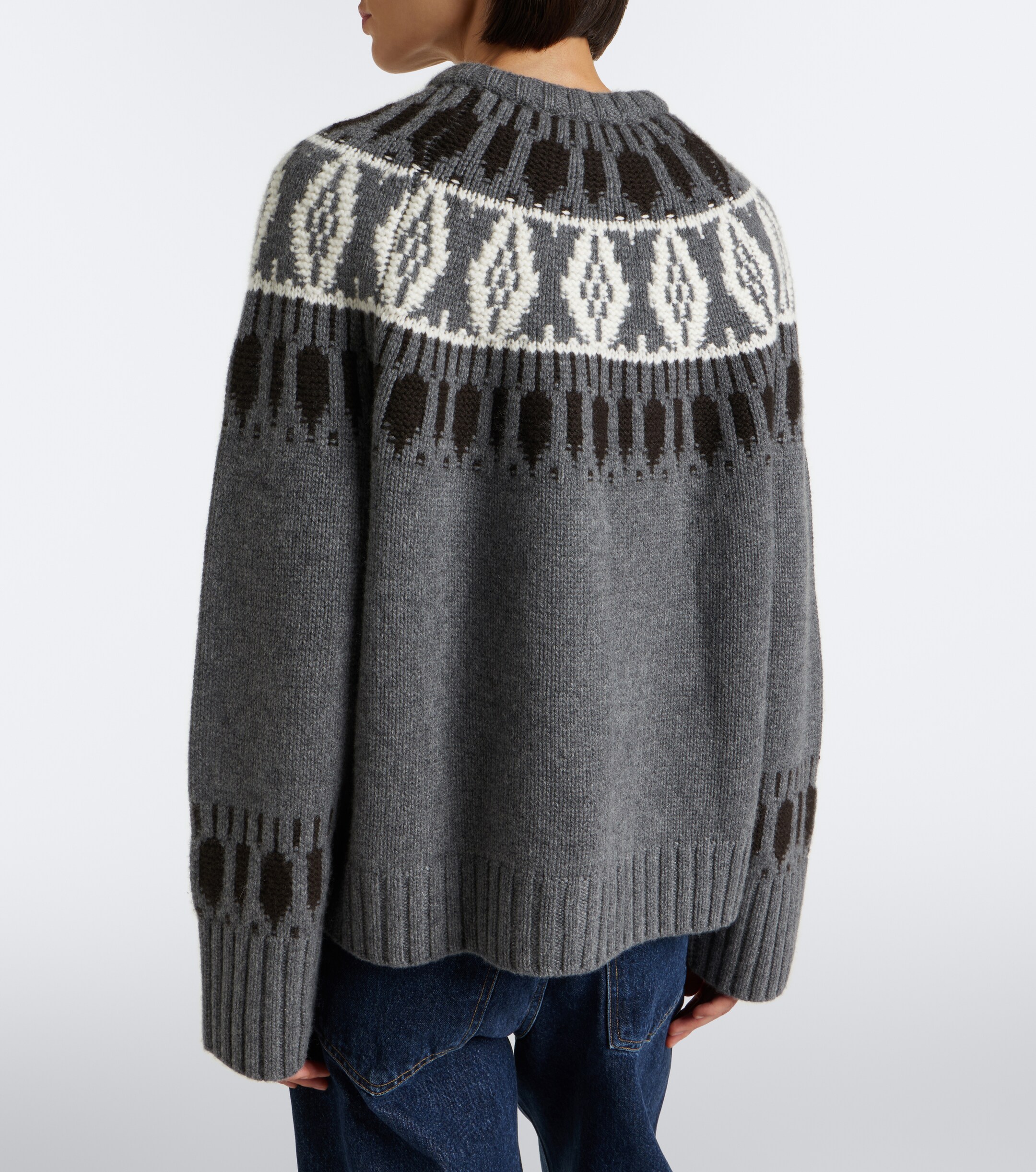 arch4 Arch4 Fair Isle cashmere cardigan