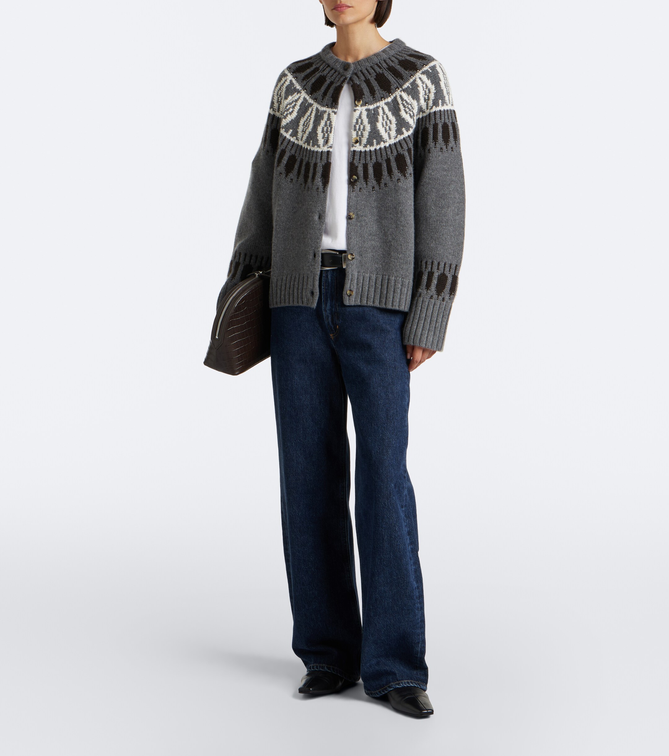 arch4 Arch4 Fair Isle cashmere cardigan