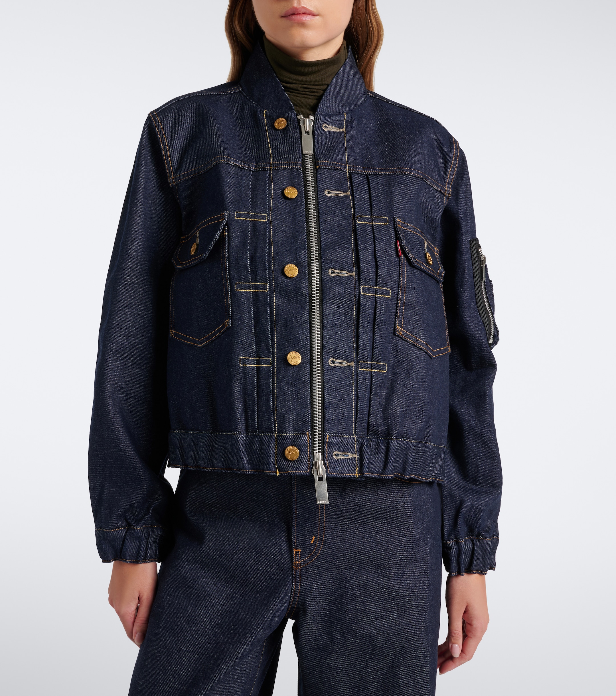Sacai Sacai Denim bomber jacket