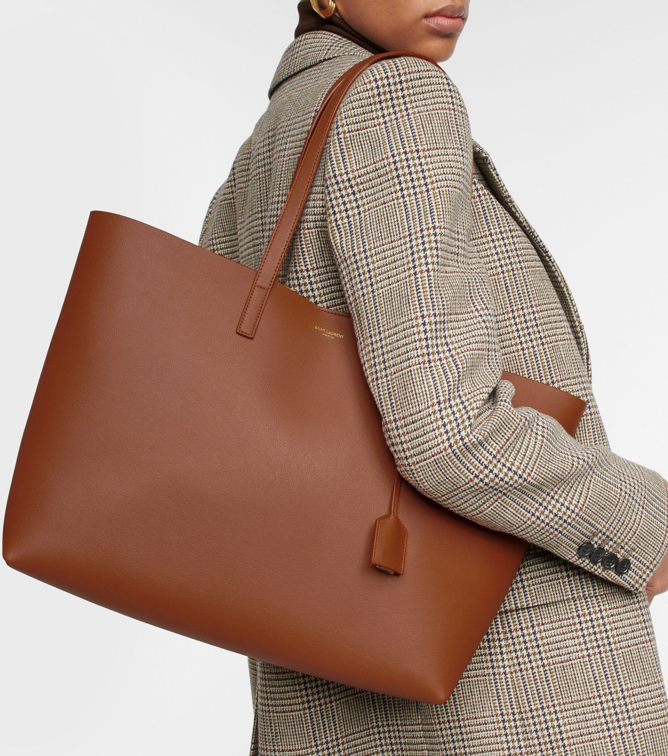 Saint Laurent Shopping E/W leather tote bag