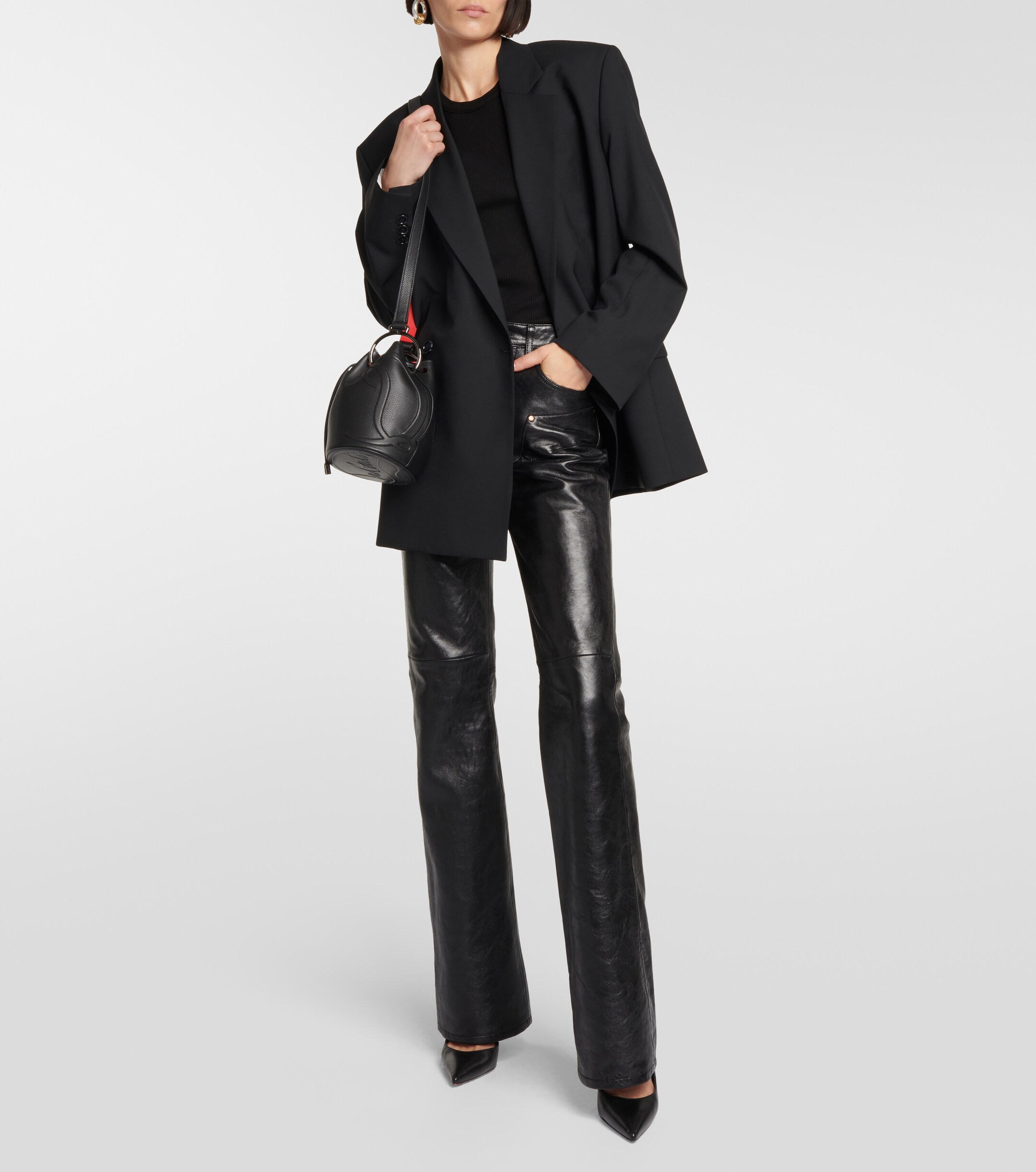 CHRISTIAN LOUBOUTIN By My Side leather bucket bag