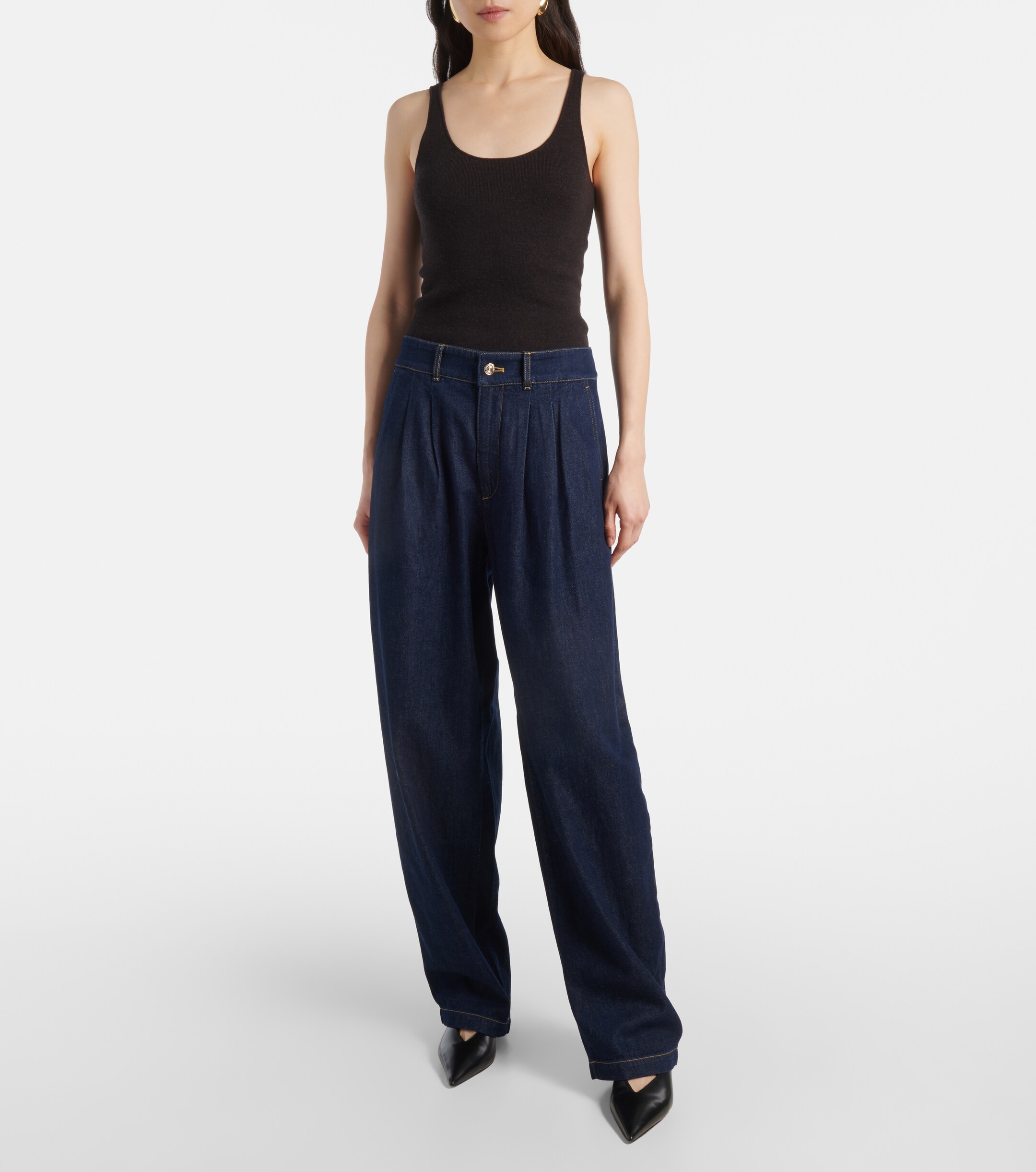 FRAME Tapered high-rise barrel-leg jeans thumbnail