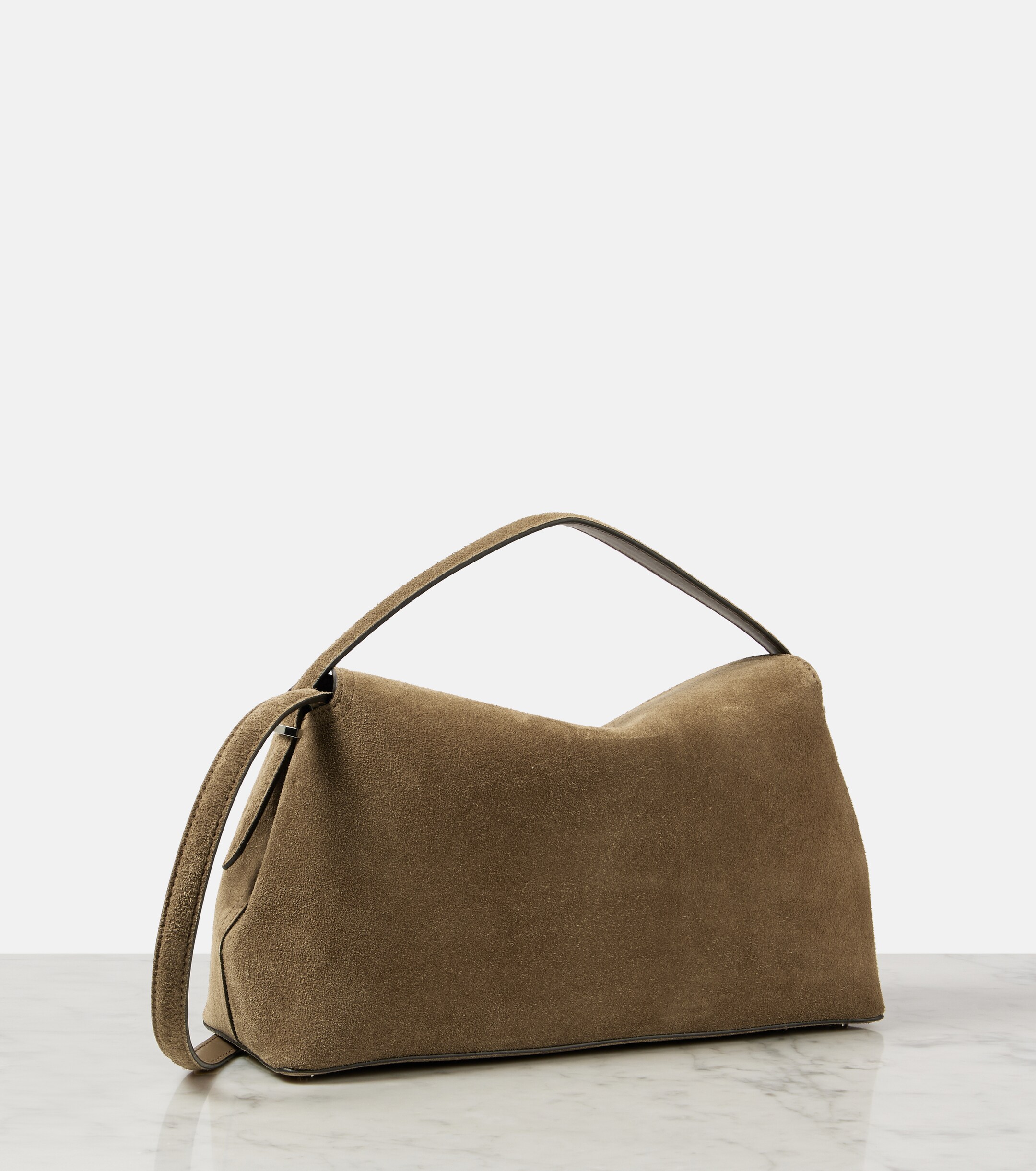 TOTEME T-Lock suede tote bag