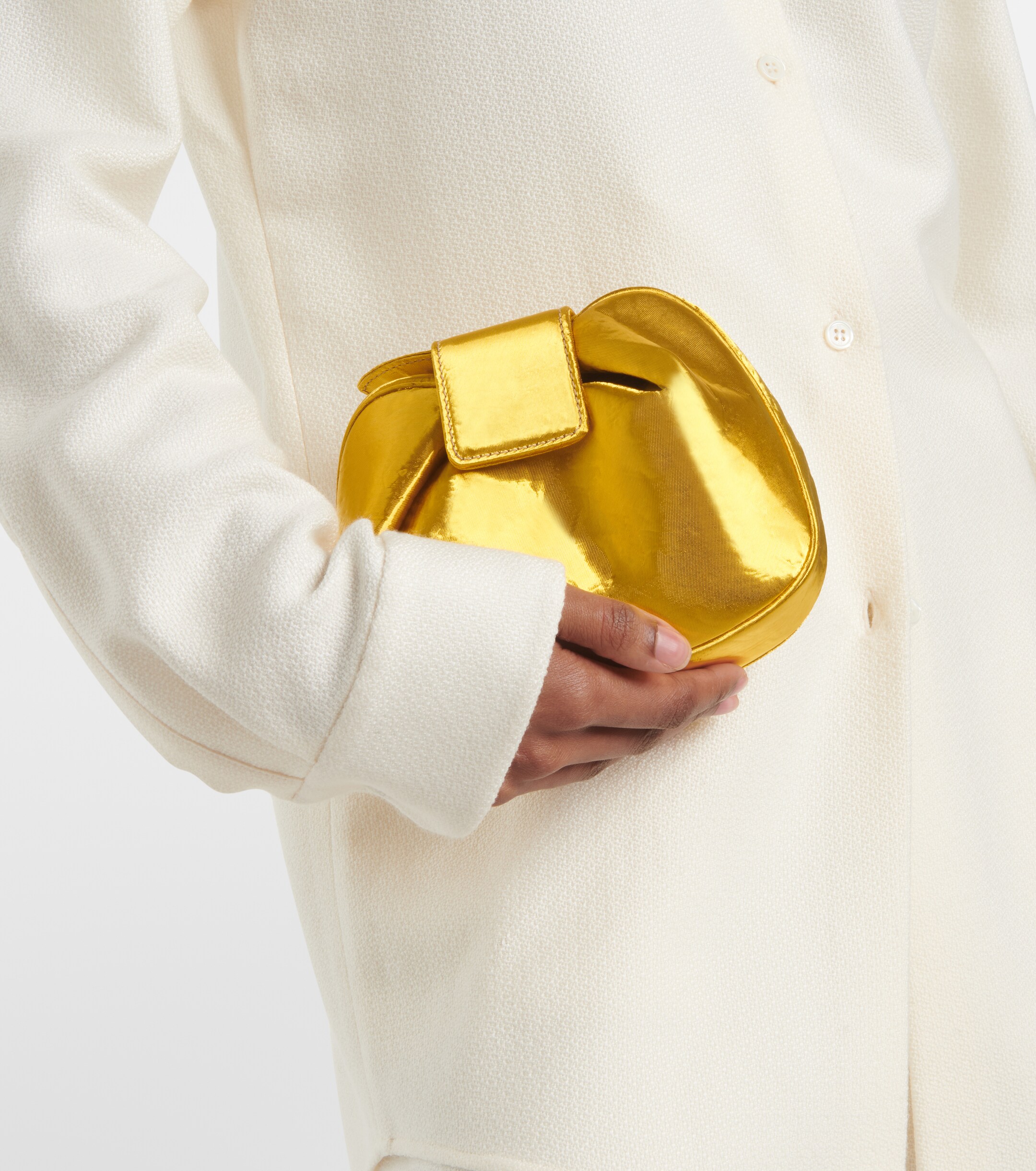 Gabriela Hearst Soft Demi satin clutch