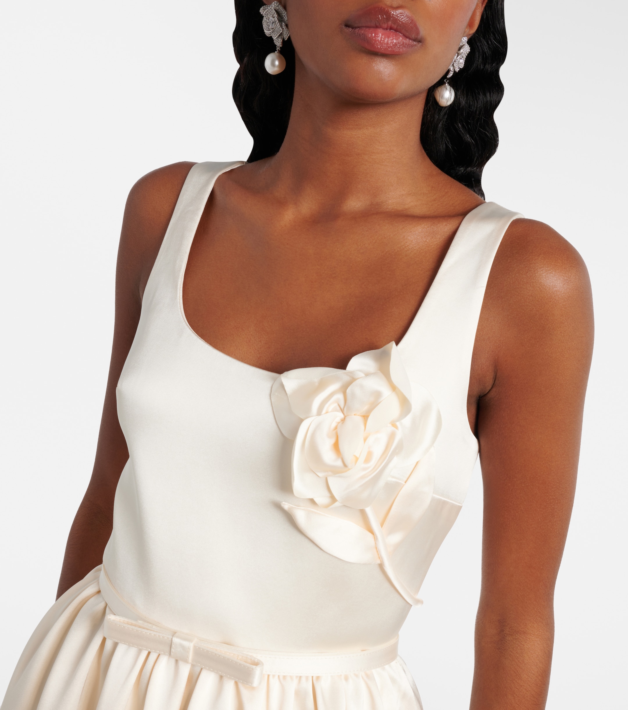 self portrait floral satin midi dress Self-Portrait Satin Floral Midi Dress