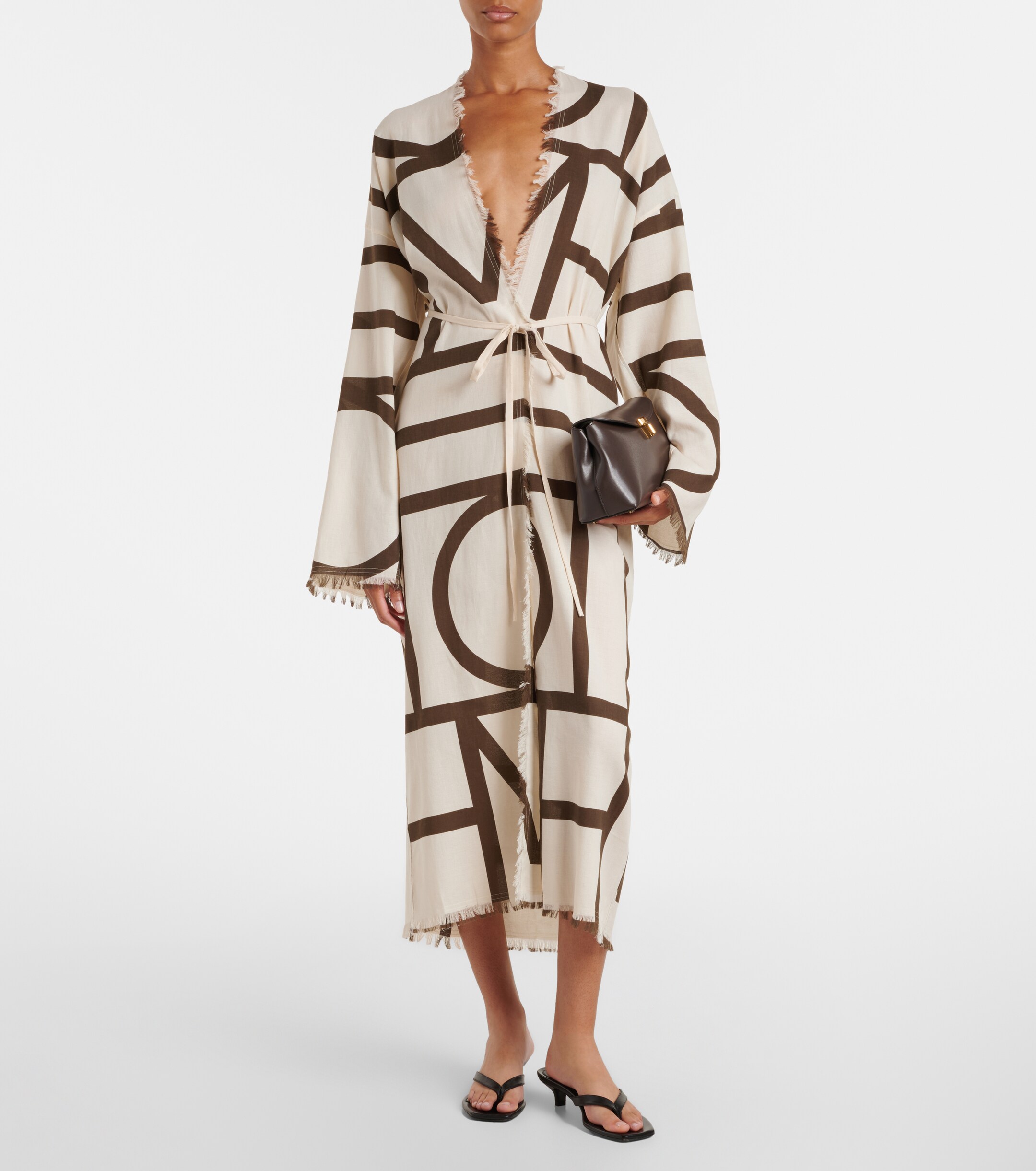 TOTEME Monogram cotton beach cover-up