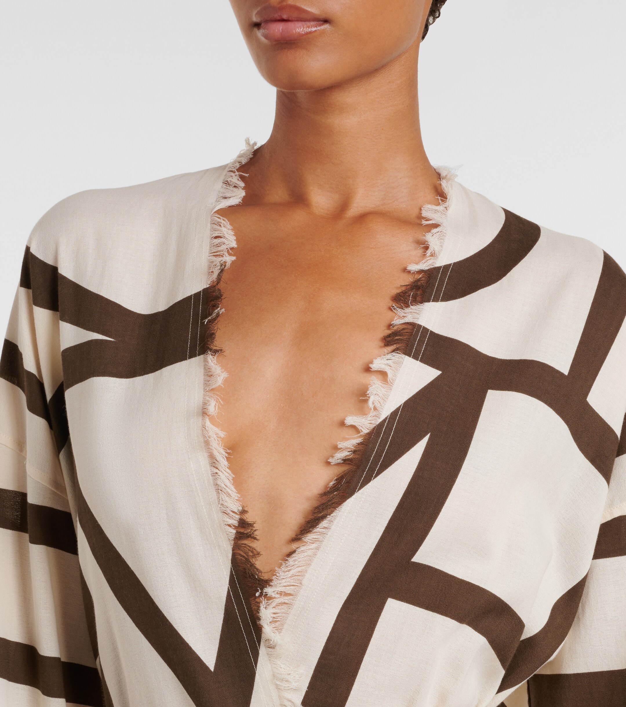 TOTEME Monogram cotton beach cover-up