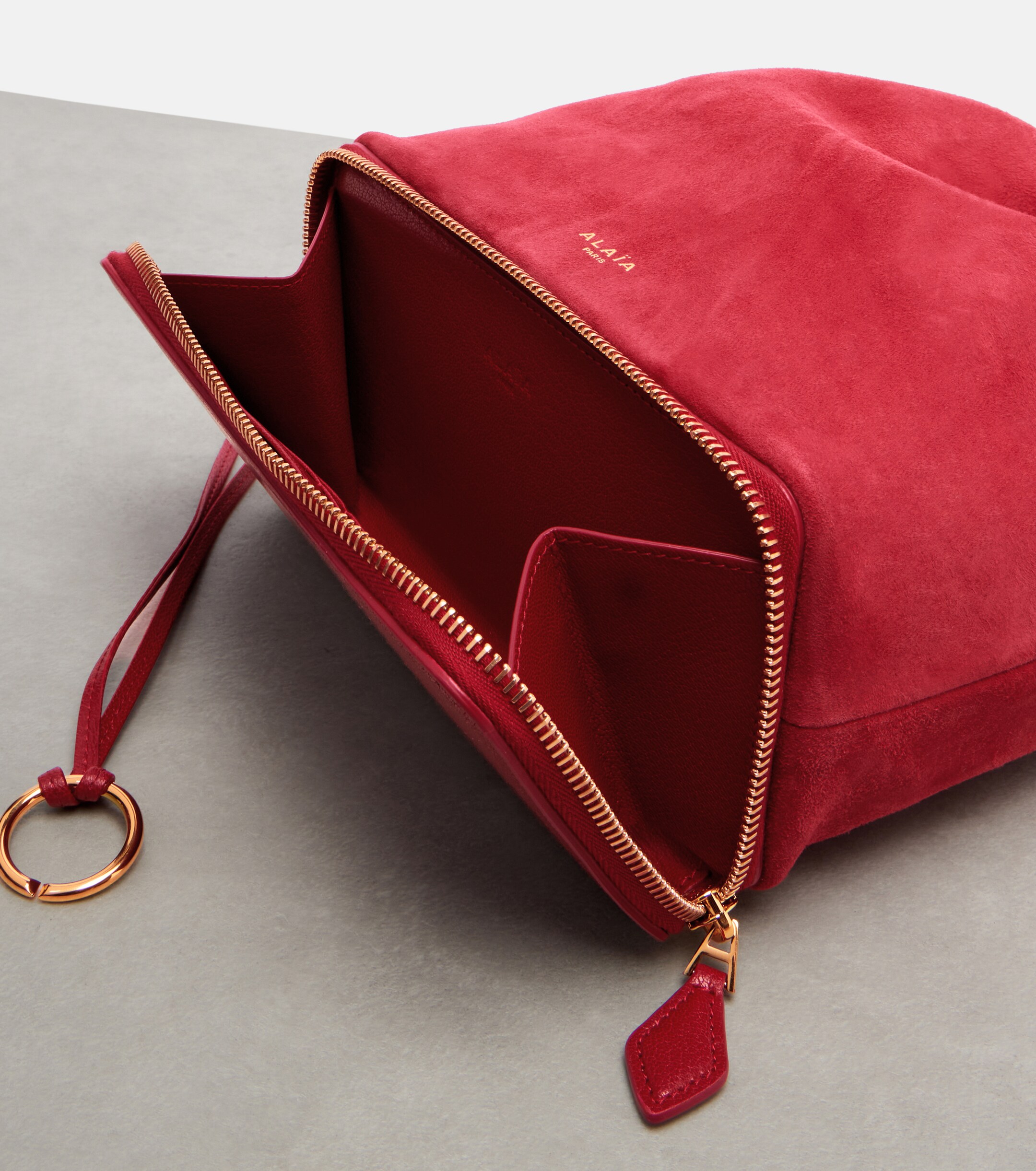 Alaïa Le Pochon suede bucket bag