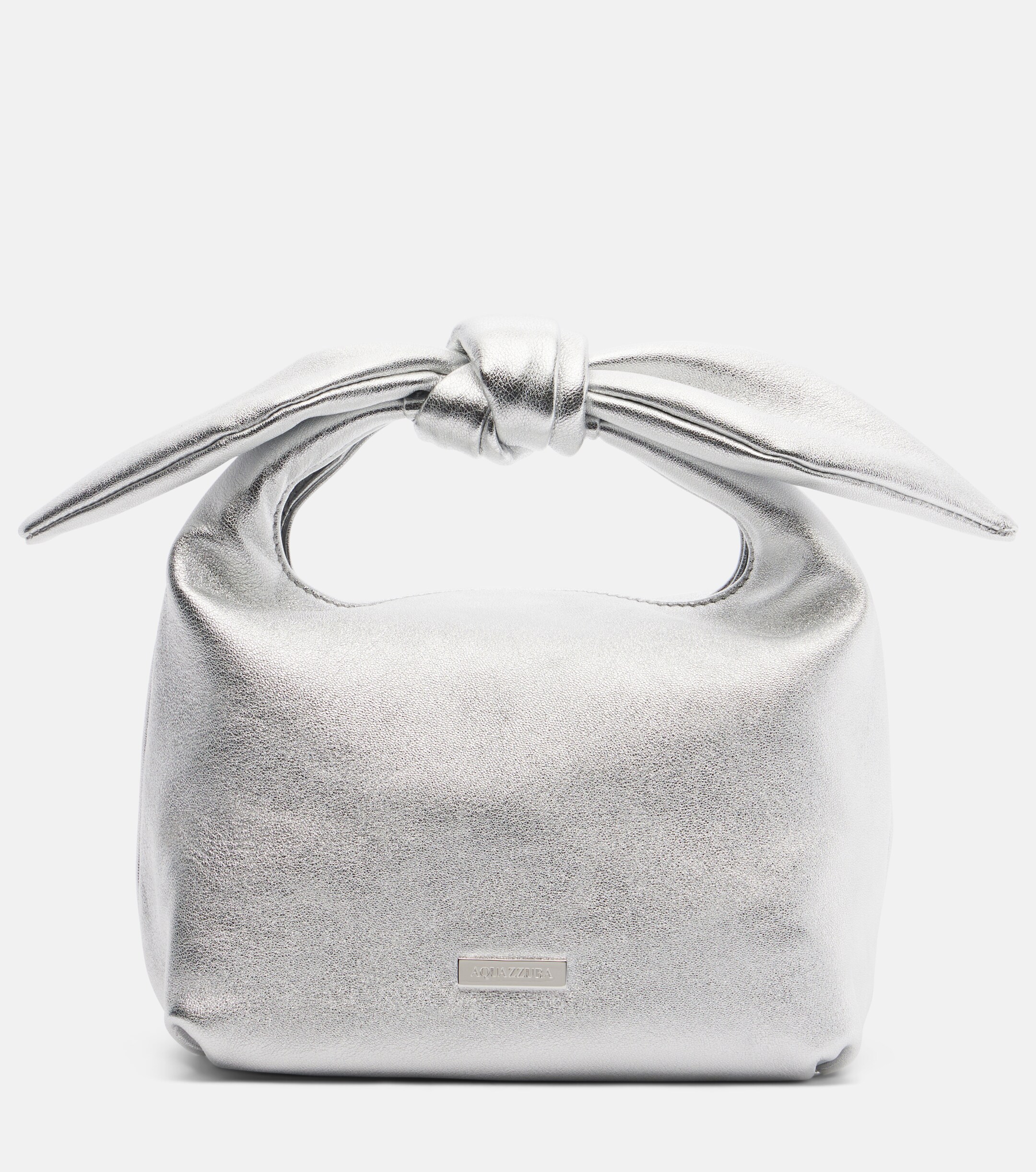 AQUAZZURA Bow Tie Mini leather top-handle bag