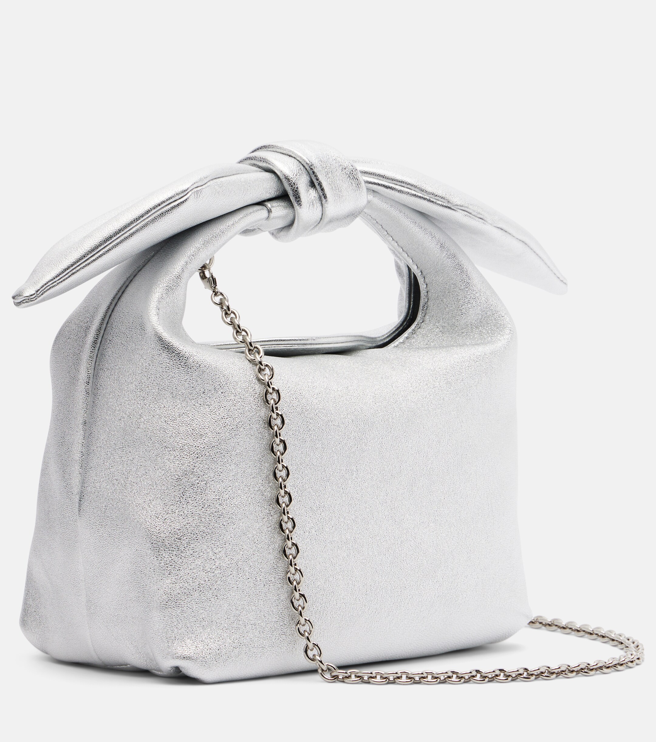 AQUAZZURA Bow Tie Mini leather top-handle bag